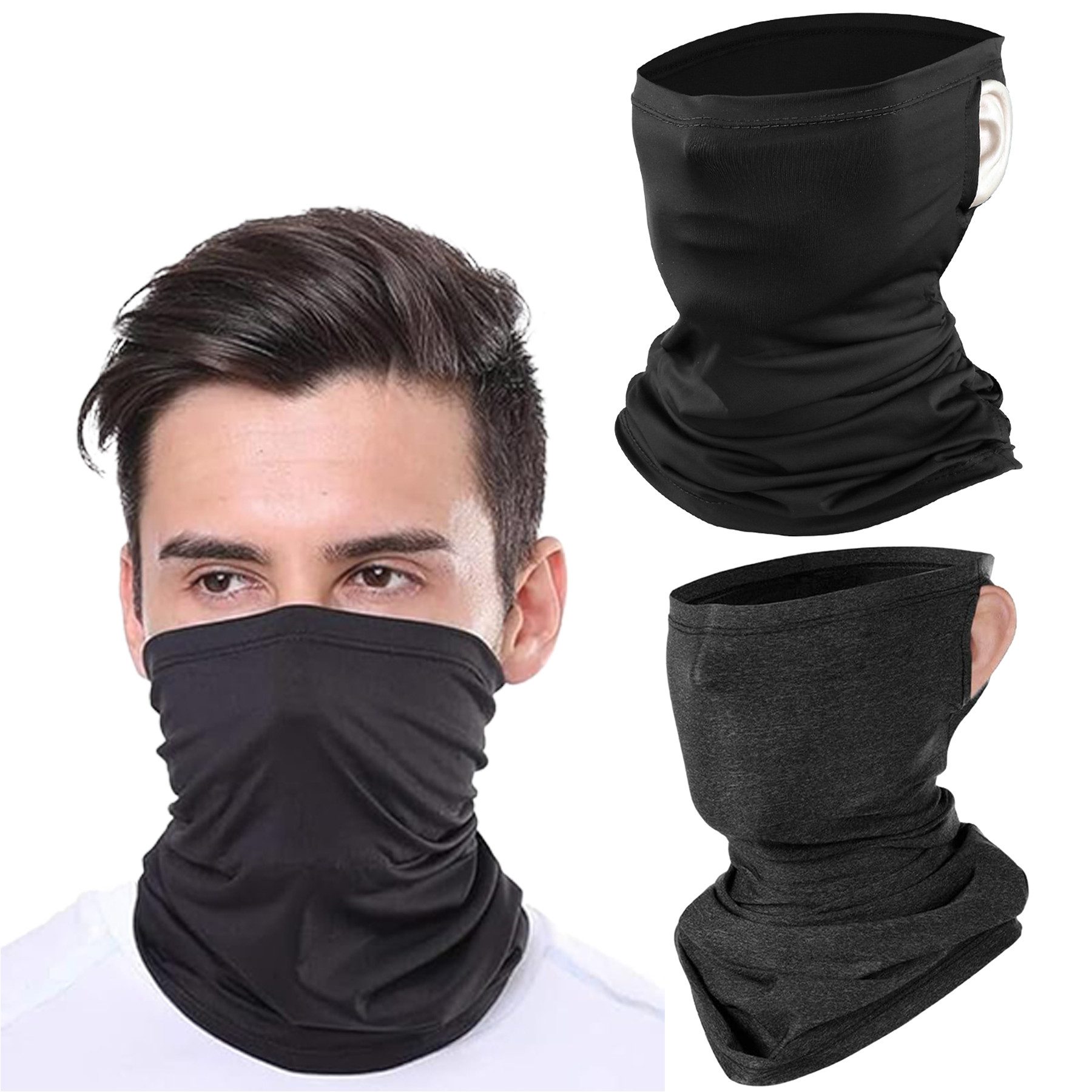 Sturmhaube Loops Motorrad Maske Multifunktionstuch Mundschutz Bandana Herren Ear