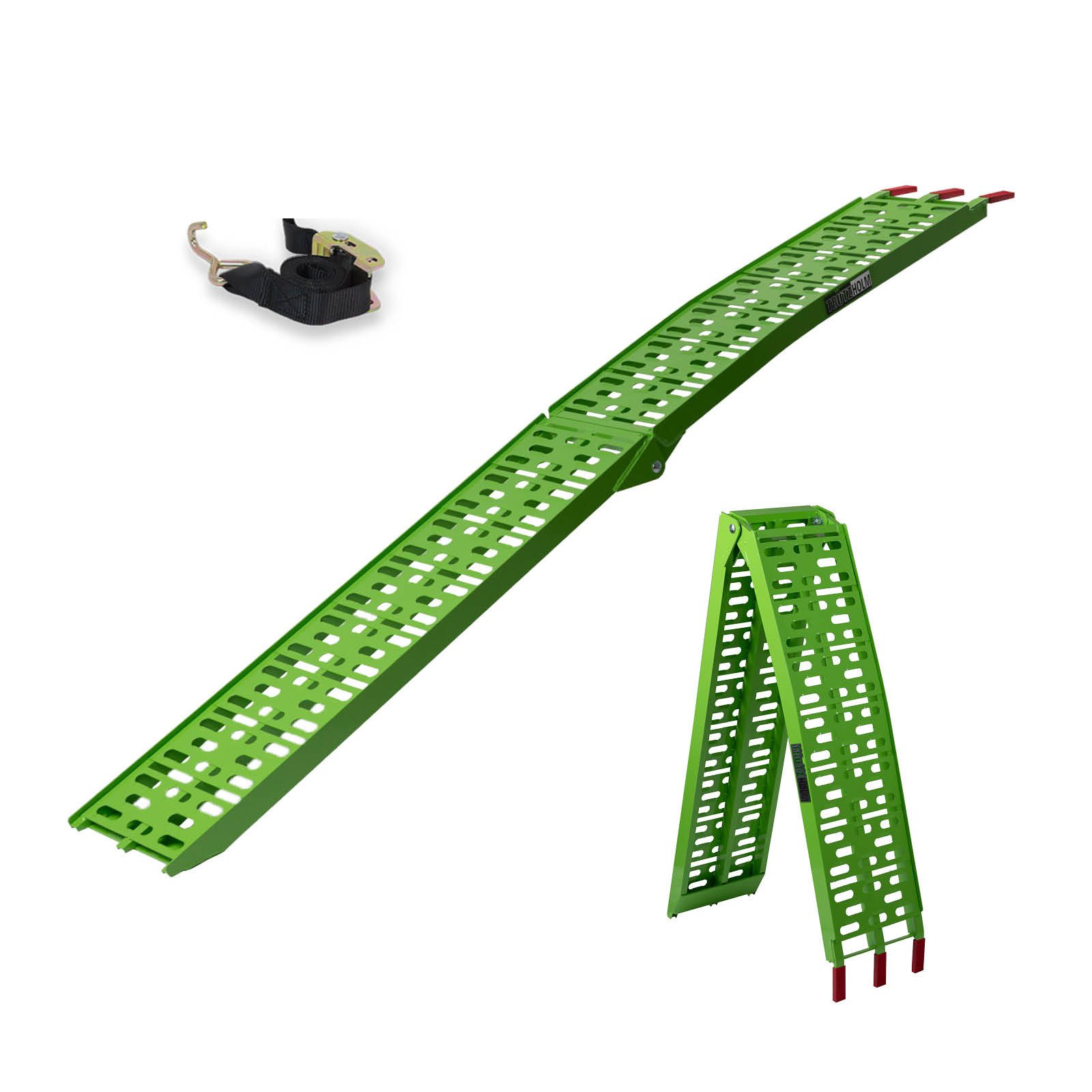 Auffahrrampe TRUTZHOLM 1 x Auffahrrampe klappbar 228 cm Traglast 340 kg Alu grün