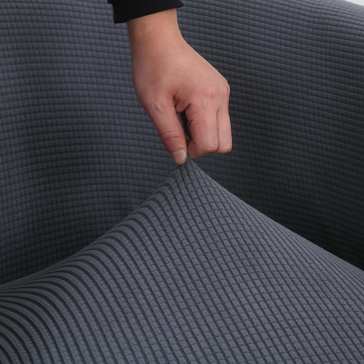 Qelus Hussen-Set Jacquard Schonbezug für Wannenstühle Stretch Stuhlbezug Wohnkultur