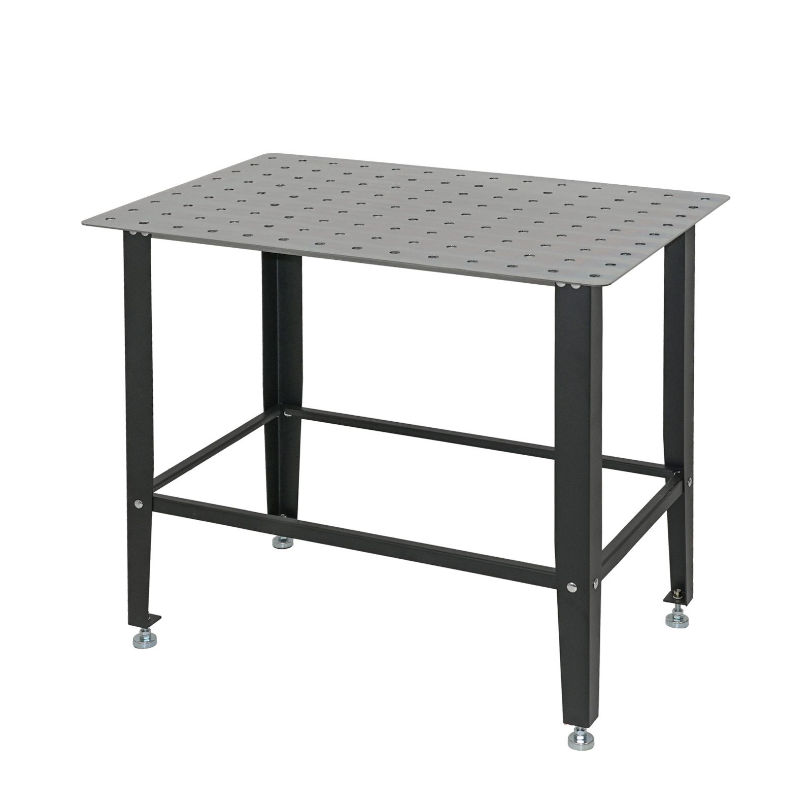 TRUTZHOLM Schweißtisch mit Lochplatte Stahl 91,5 x 61 x 80 cm Tragkraft 200 kg, Robuste Arbeitsplatte, genormte Lochplatte, massives Gestell