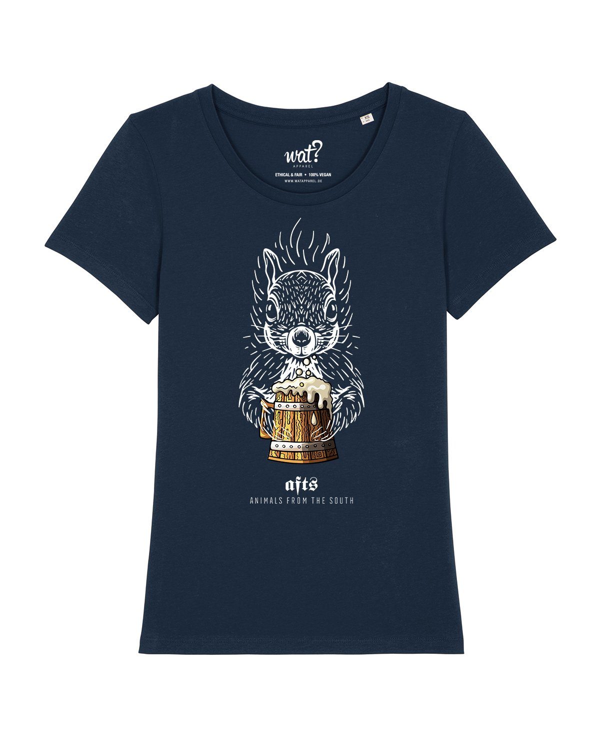 wat? Apparel Print-Shirt [#afts] Eichhörnchen (1-tlg) dunkelblau