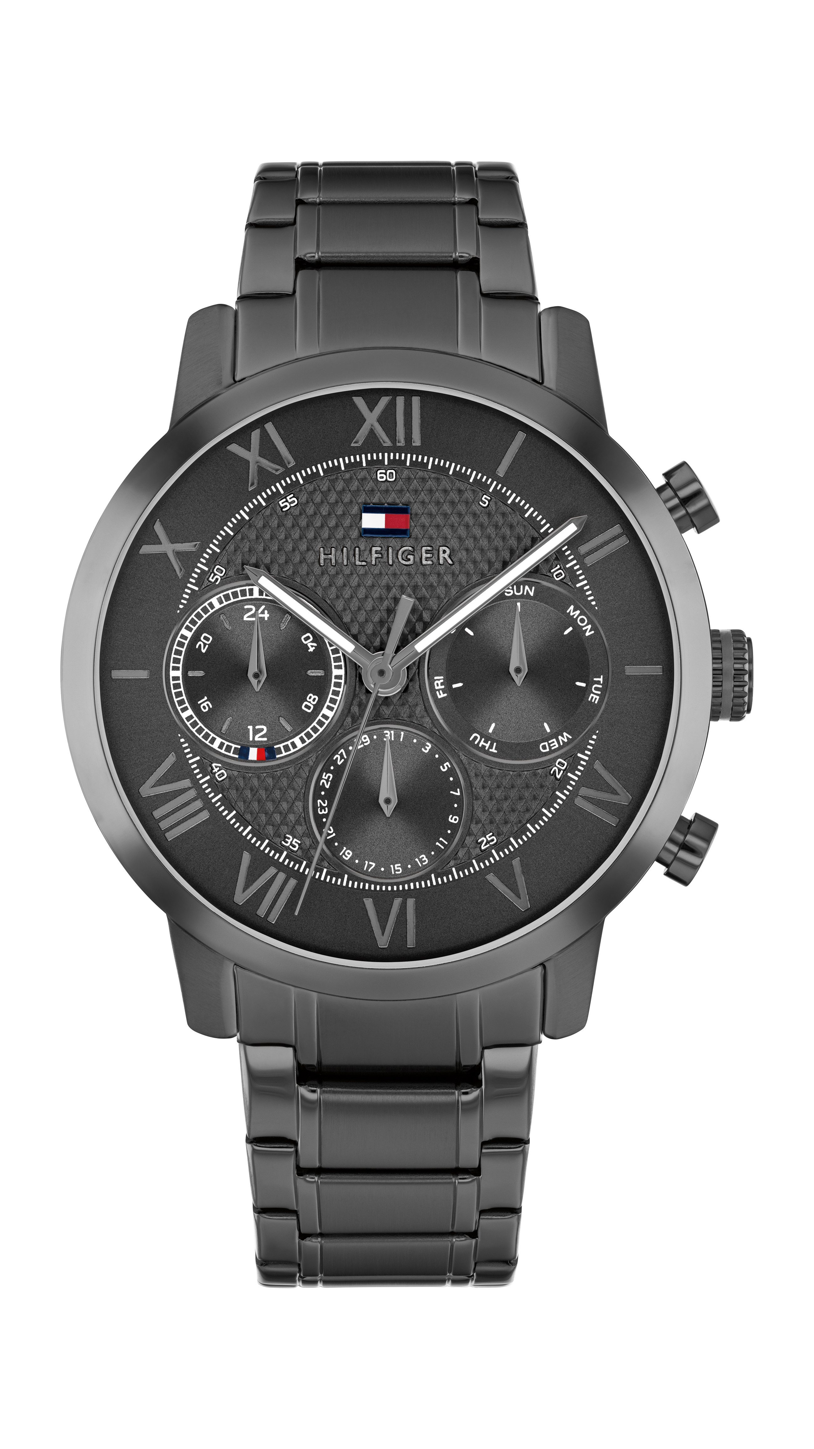 Tommy Hilfiger Multifunktionsuhr TH-OXFORD 1710730, Quarzuhr, Armbanduhr, Herrenuhr, Edelstahlarmband, analog