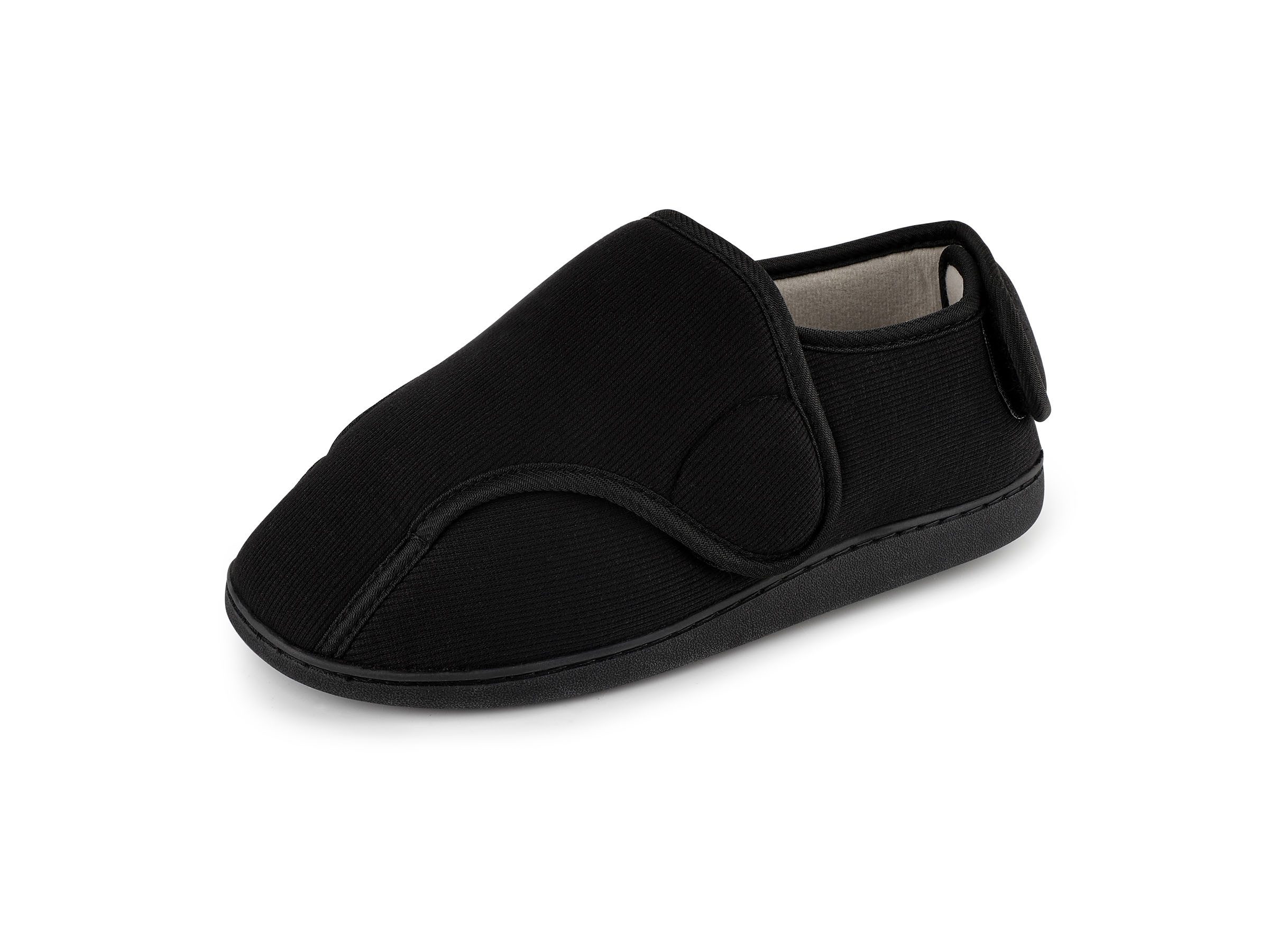 TIESTRA Damen Herren Schuhe Extra Weit mit Klettverschluss Breit, Hausschuhe Klettstiefel Senioren Schuhe, Memory Foam Sohle für Geschwollene Füße Gr.37-47