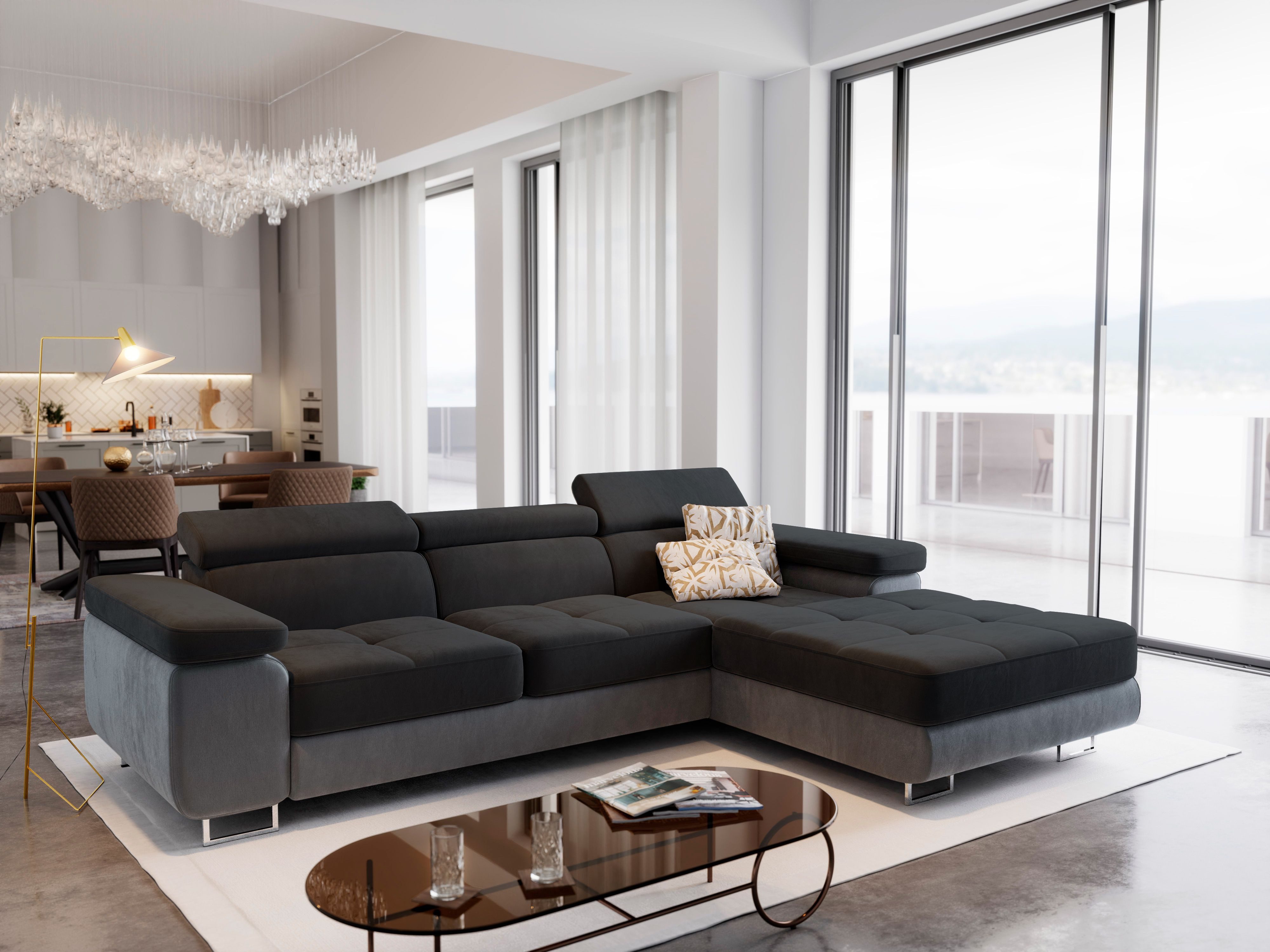 Masseno Ecksofa ELMA mit Schlaffunktion L-Form, günstig online kaufen