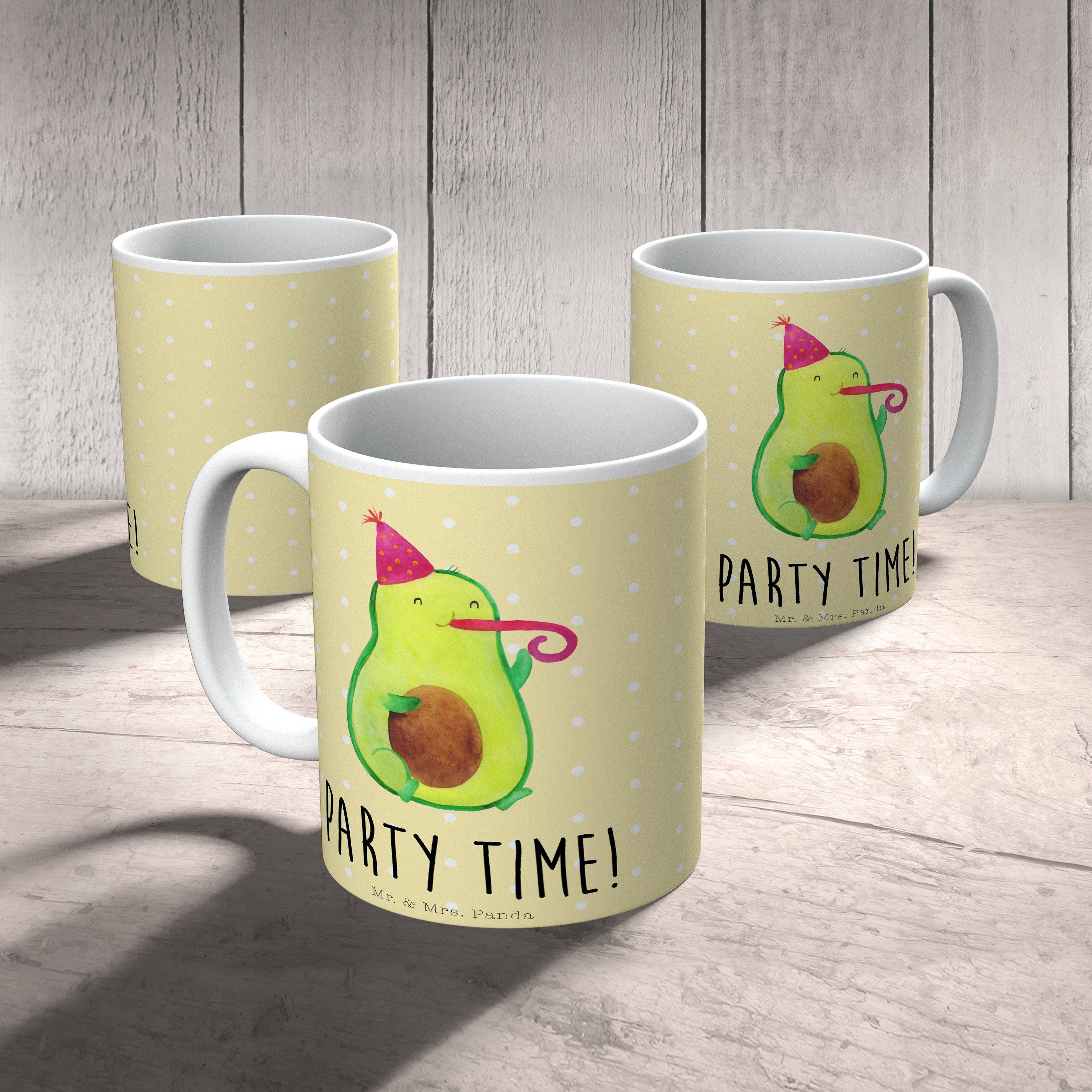 Pastell Mr. Party Tasse Veggie, Gelb Tass, Bestanden, - & Panda Geschenk, Keramik - Time Mrs. Avocado