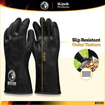 Mountain Grillers Grillhandschuhe Extrem Hitzebeständige Handschuhe Für Grill Bbq, 35,6 Cm