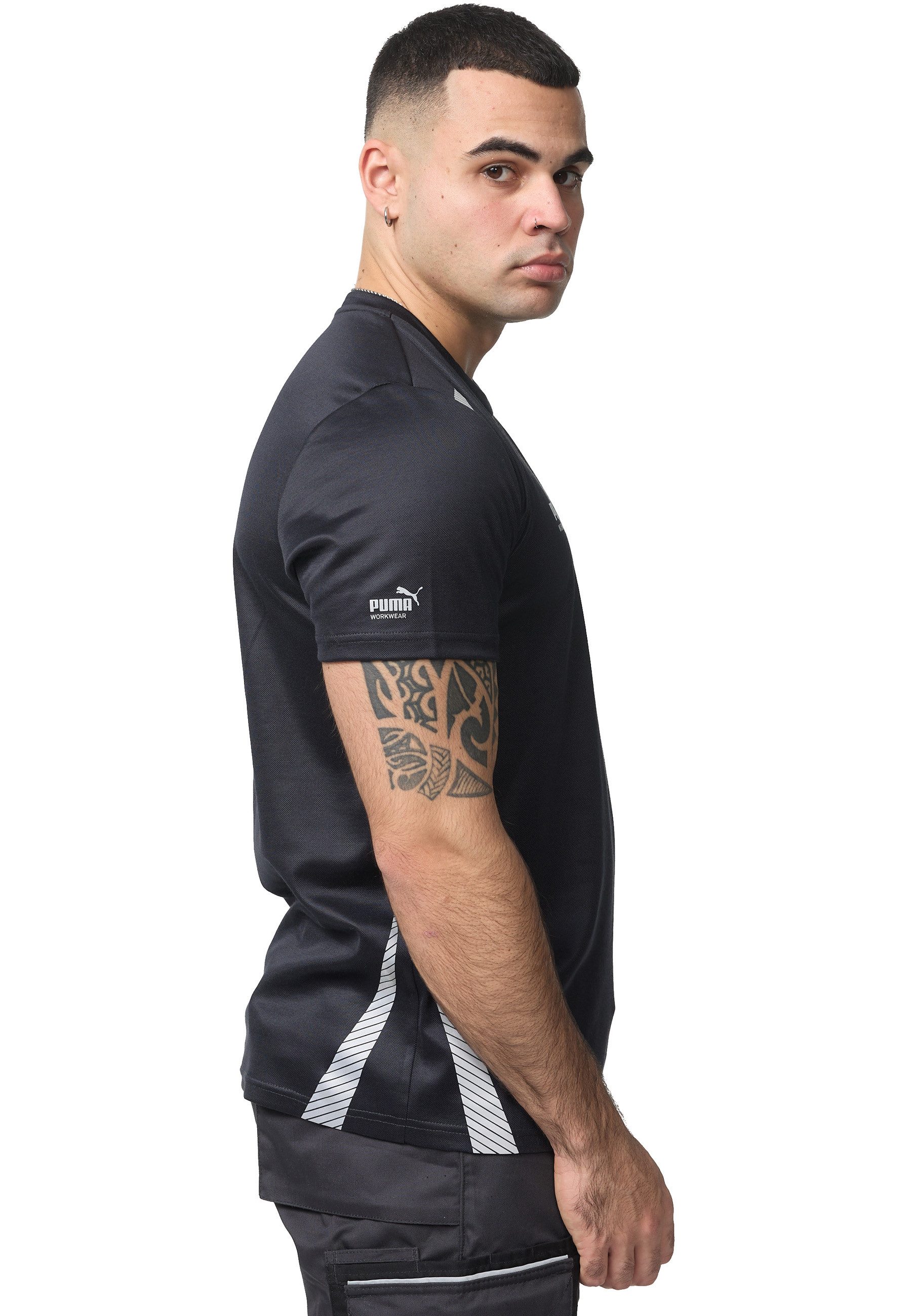 PUMA Workwear T-Shirt ESSENTIALS Arbeitsshirt aus robustem Gewebe und Reflektoren für Herren – Bild 5 von 5