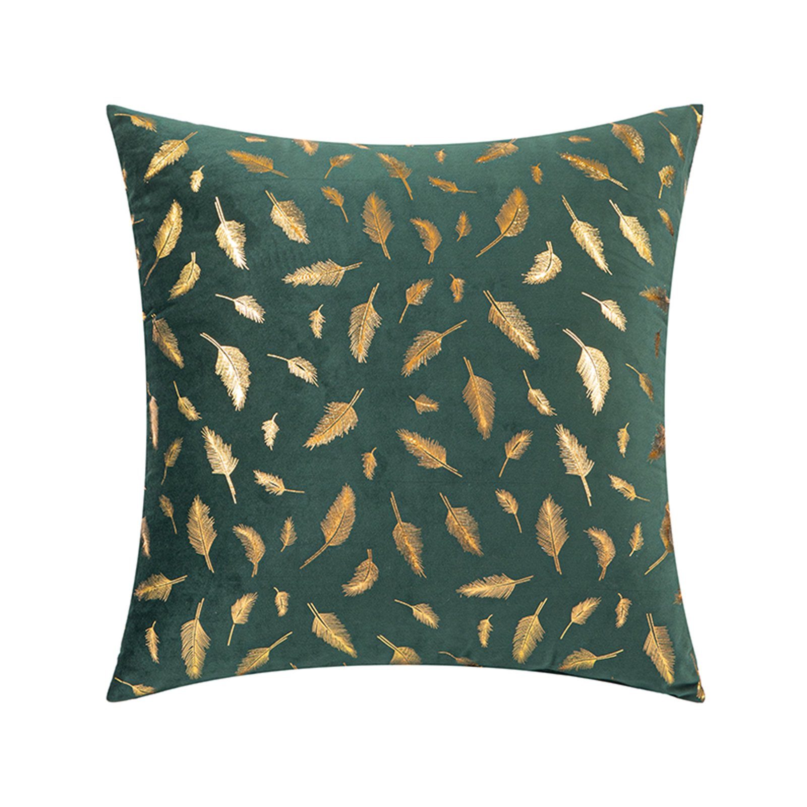Sunicol Kissenbezug Samtkissenbezüge, Goldene Feder, 45x45cm, günstig online kaufen