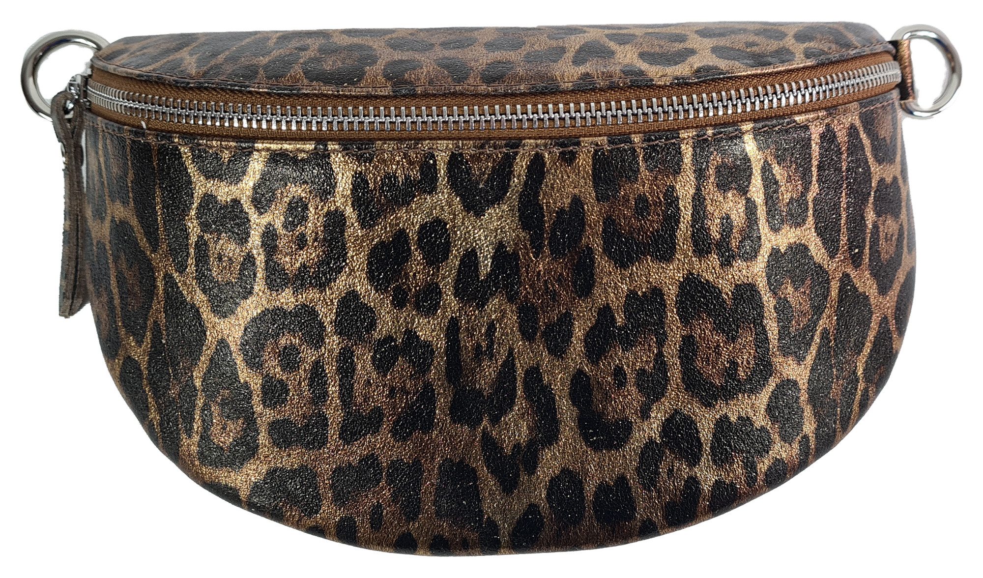 Einkaufszauber Gürteltasche Echt Leder Gürteltasche Leopard, günstig online kaufen