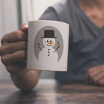 speecheese Tasse Schneemann im Schnee Kaffeebecher Weihnachten Advent Kind Kinder