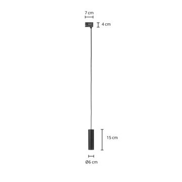 Arcchio Schienensystem-Leuchten Ejona, Modern, Aluminium, Polycarbonat, Schwarz, 1 flammig, E27