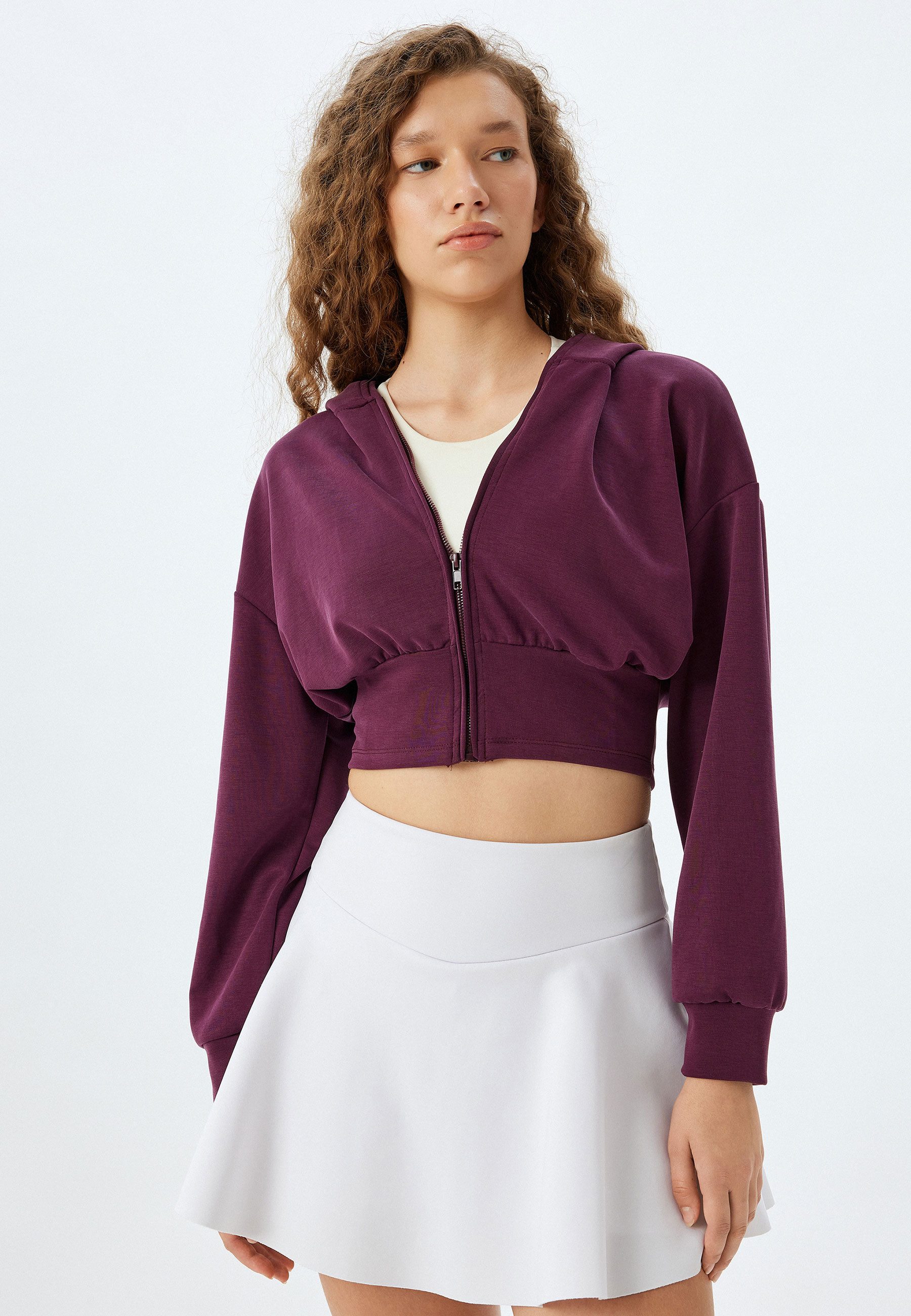 Koton Kapuzensweatshirt Vollreißverschluss Relax Kapuzensweatshirt