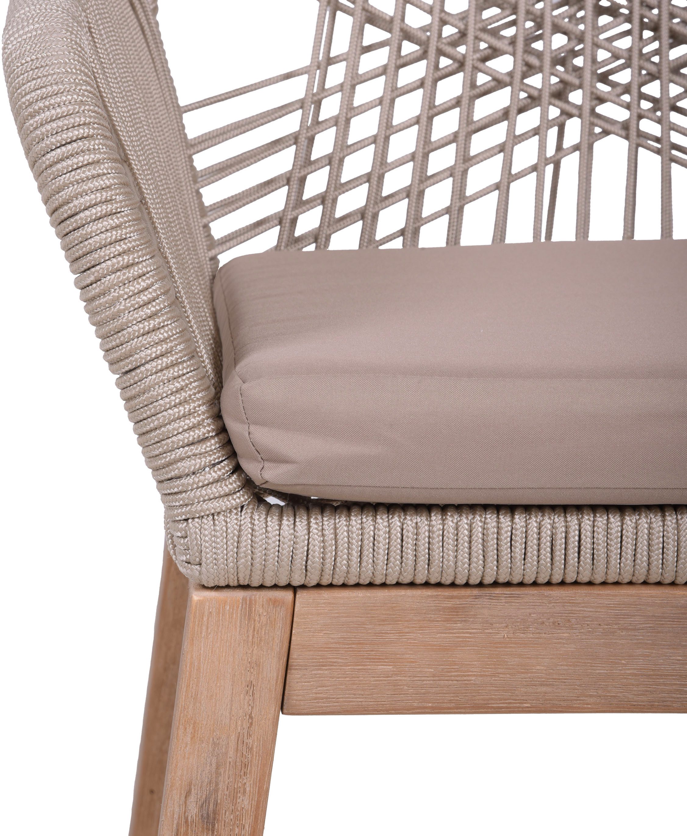 Garden Pleasure Armlehnstuhl POMONA, braun, 4er Set (Set, 4 St), braun