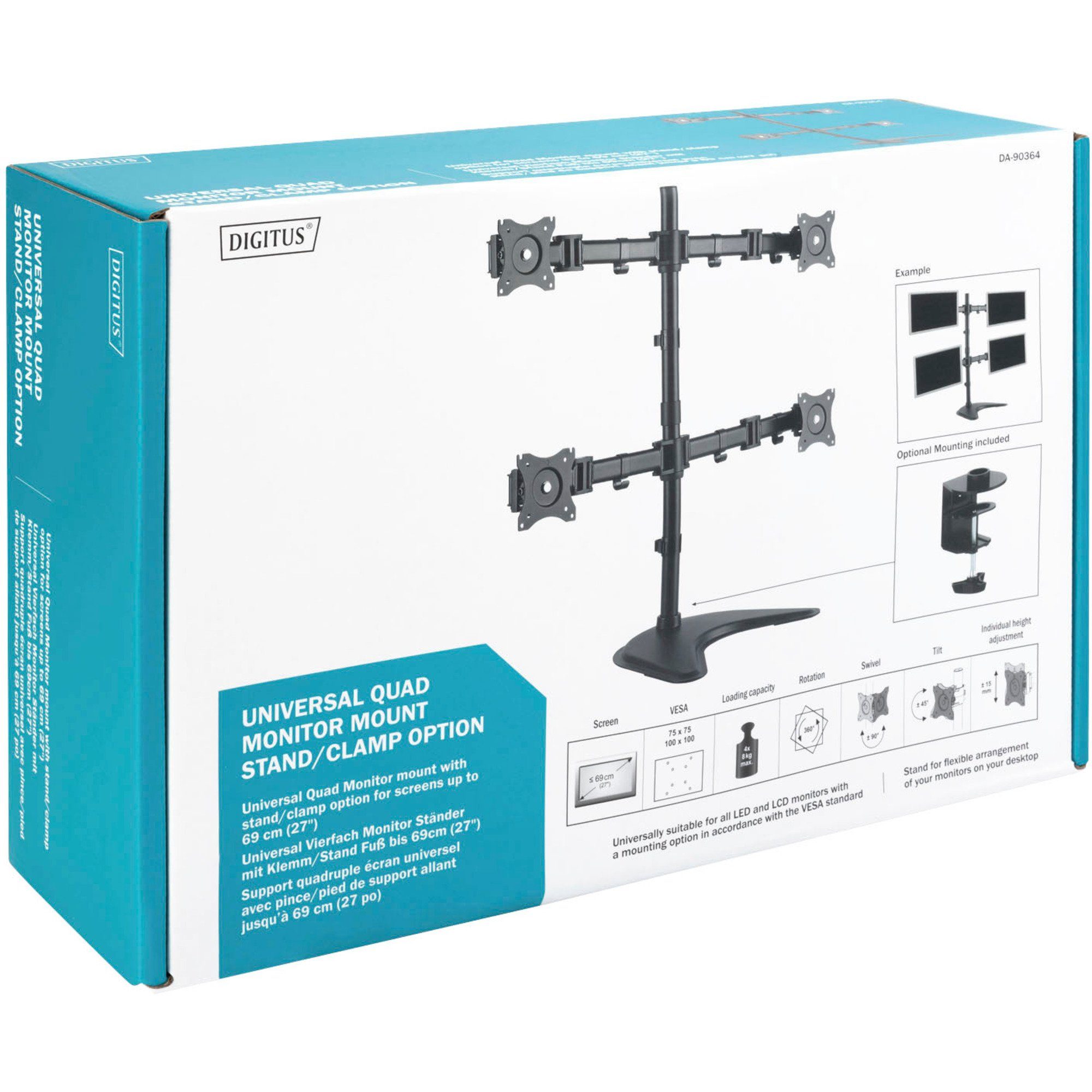 Digitus Wandhalterung Digitus Universelle Vierfach Monitor Halterung
