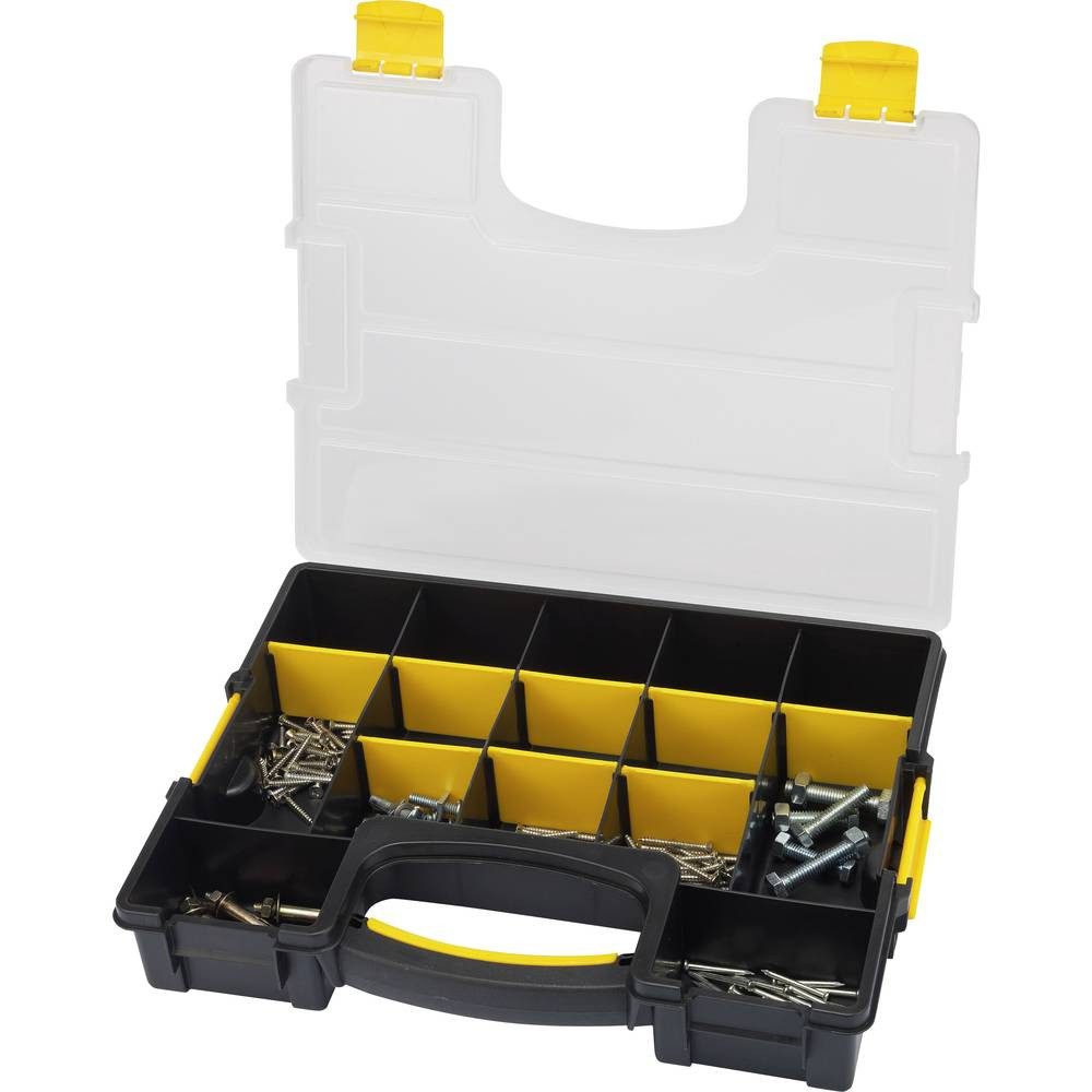 TOOLCRAFT Sortimentskasten Sortimentsbox (L x B x H) 370 x 286 x 140 mm Anzahl Fächer: 15
