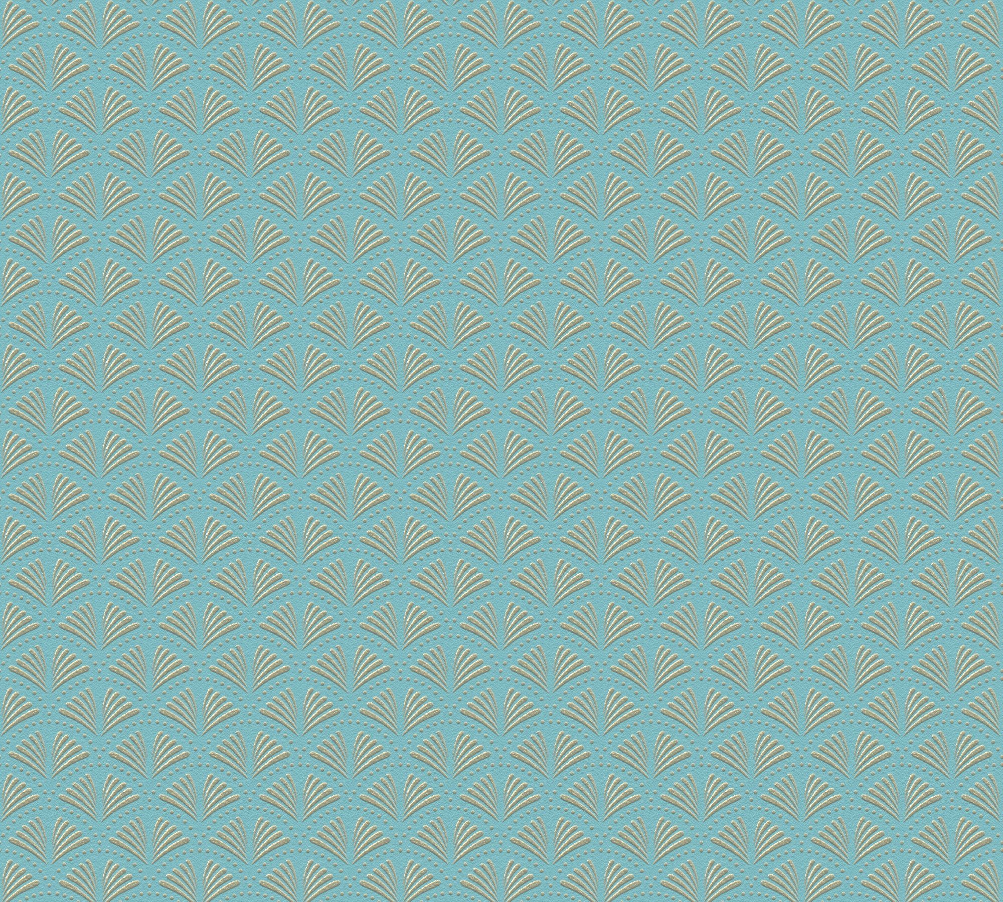 A.S. Création Vliestapete A.S. Création Trendwall 2, Art Deco Tapete, türkis, gold 379574