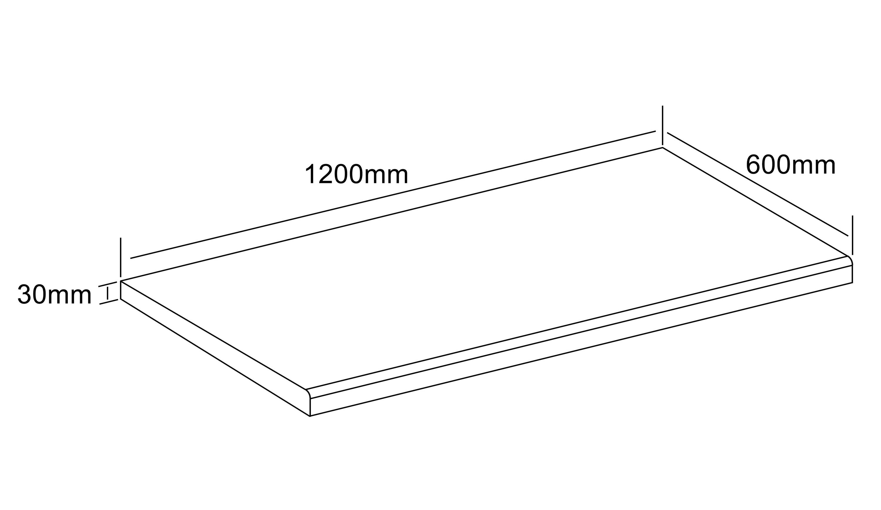 VCM Arbeitsplatte Küchenplatte Fasola H. 3 x B. 120 x T. 60 cm