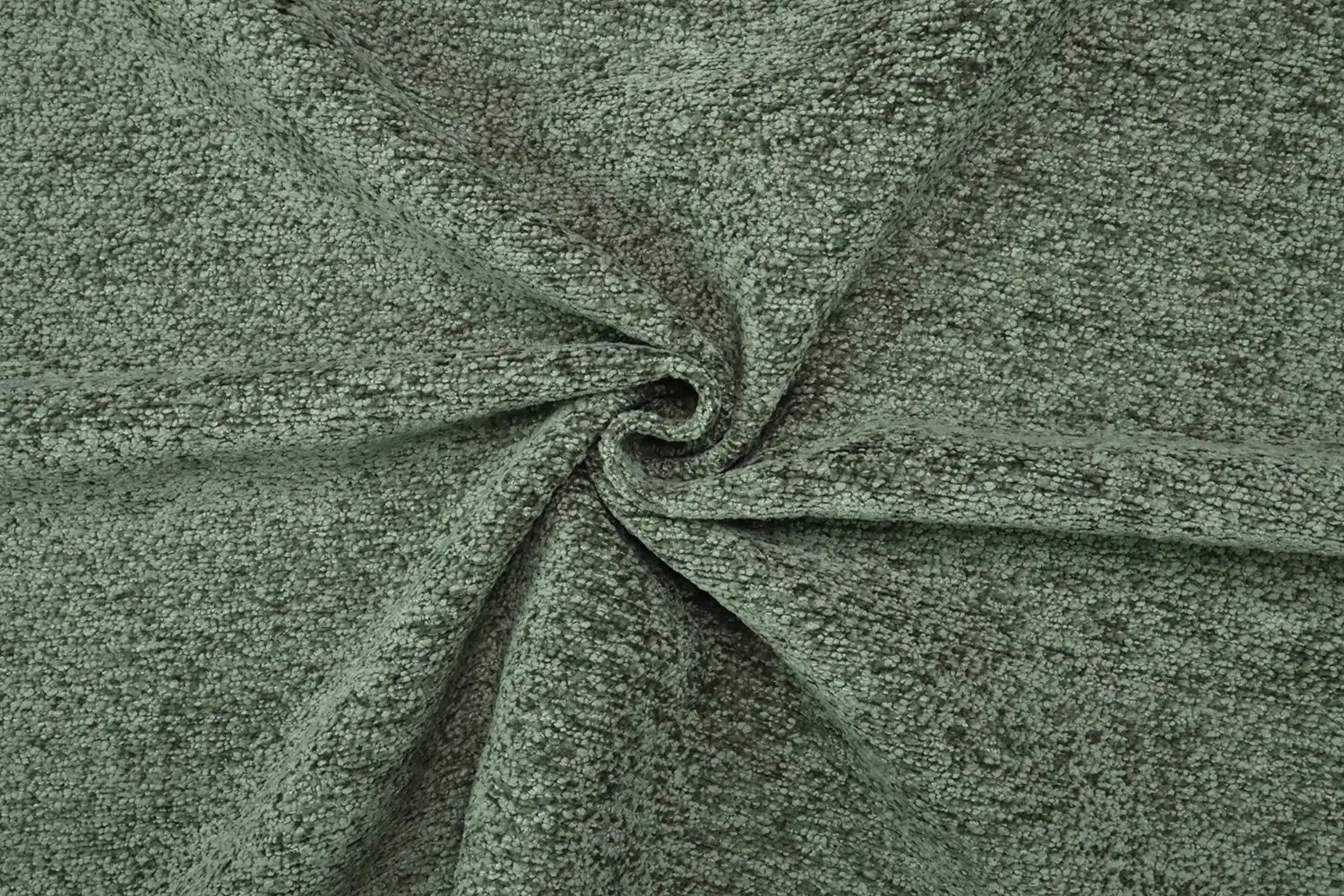 Stofferia Stoff Polsterstoff Bouclé Chenille Dancing Queen Grün, Meterware