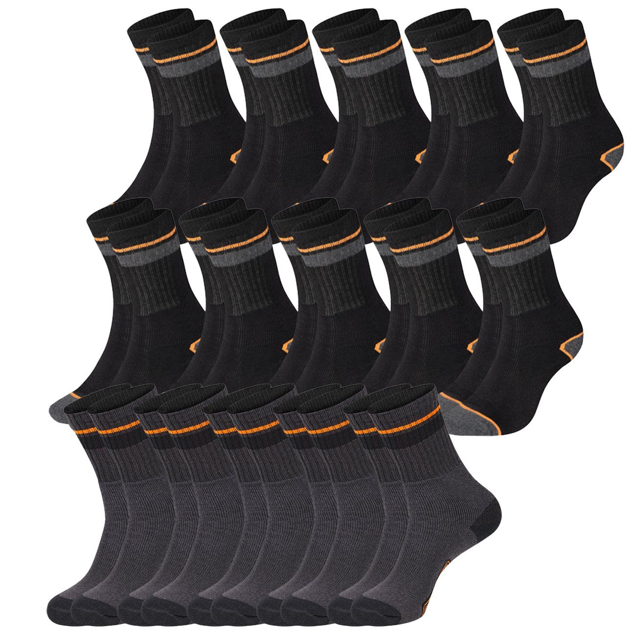 10 Paar Grey/Black (BX/CHS/1/X5/DEKC) & 5 Paar Black/Grey (BX/SF/CS/1DEKEX)