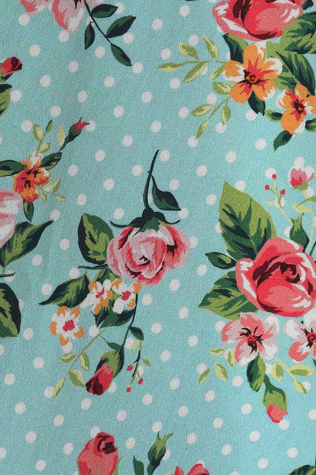 Hearts & Roses London Trägerkleid Heidi Floral Swing Dress Rockabella Vintage Retro