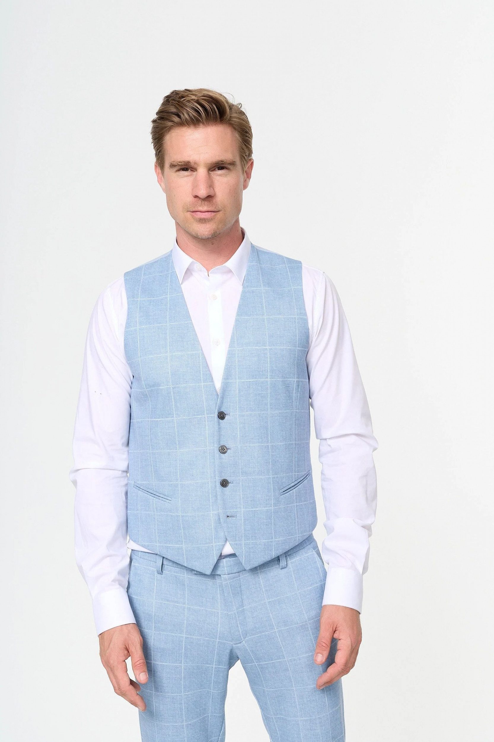 ZUITABLE Anzugweste – Herren Weste im Karodesign