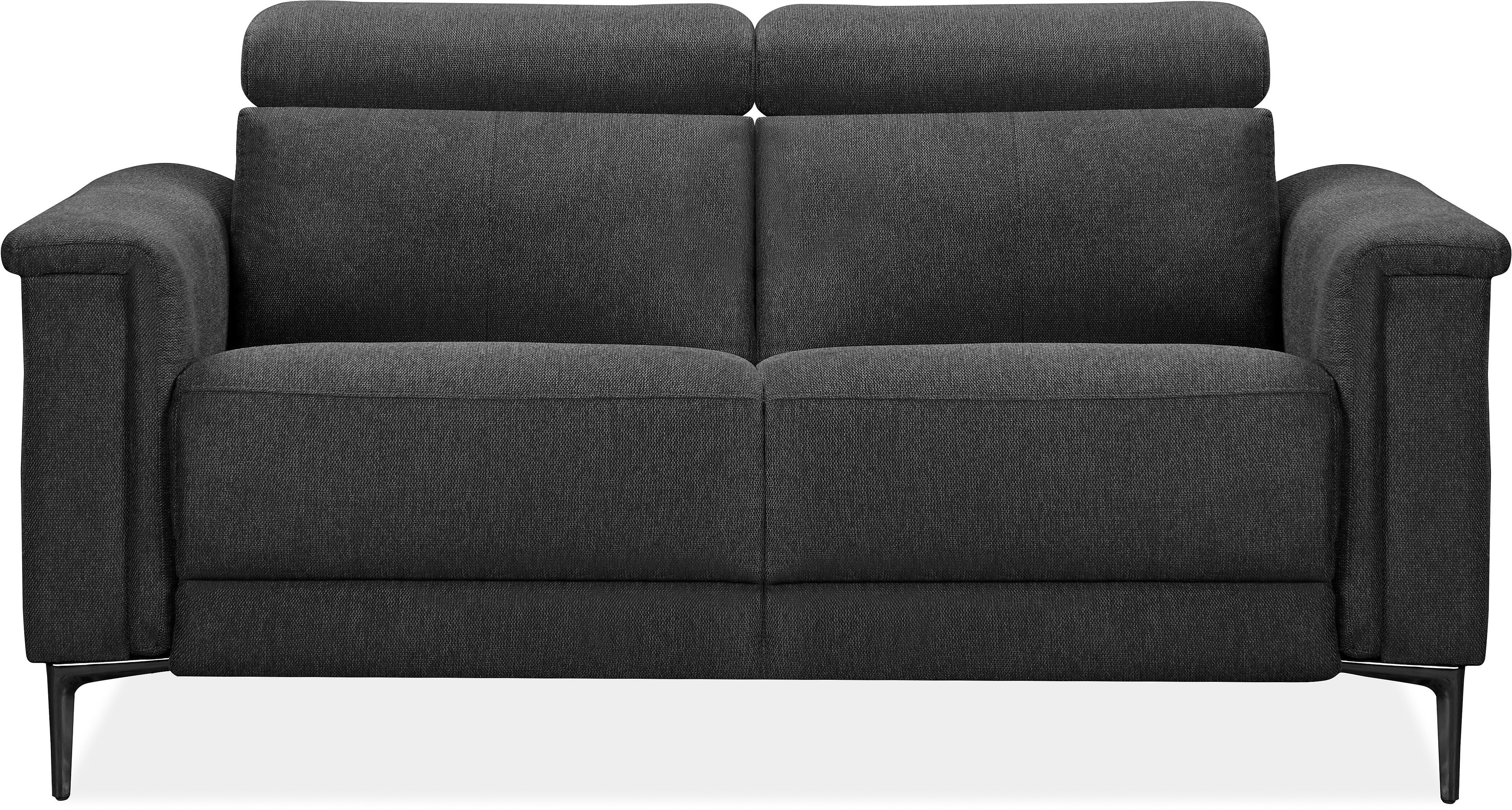 OTTO home 2-Sitzer LUND, 160 cm, mit Relaxfunktion und Kopfteilverstellung, manuell od. elektrisch (m.USB-C), Echtleder, Kunstleder, Webstoff