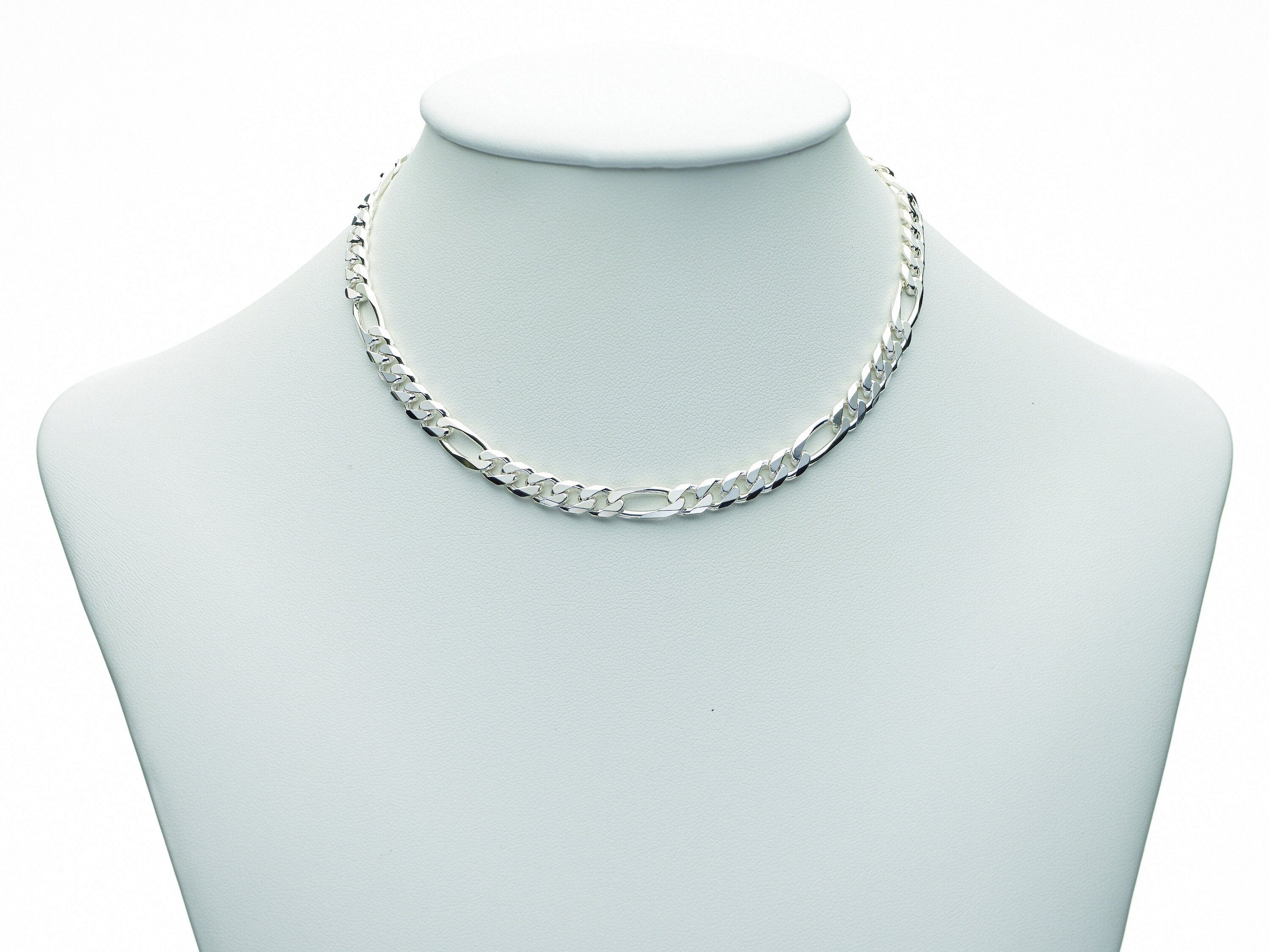 Adelia´s Silberkette »925 Silber Figaro Halskette 45 cm Ø 5,1 mm«,  Figarokette Silberschmuck für Damen online kaufen | OTTO