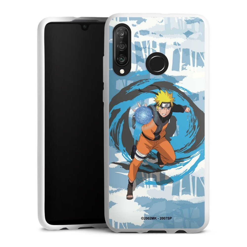 DeinDesign Handyhülle Offizielles Lizenzprodukt Manga Naruto Shippuden  Naruto Rasengan, Huawei P30 Lite Silikon Hülle Bumper Case Handy Schutzhülle