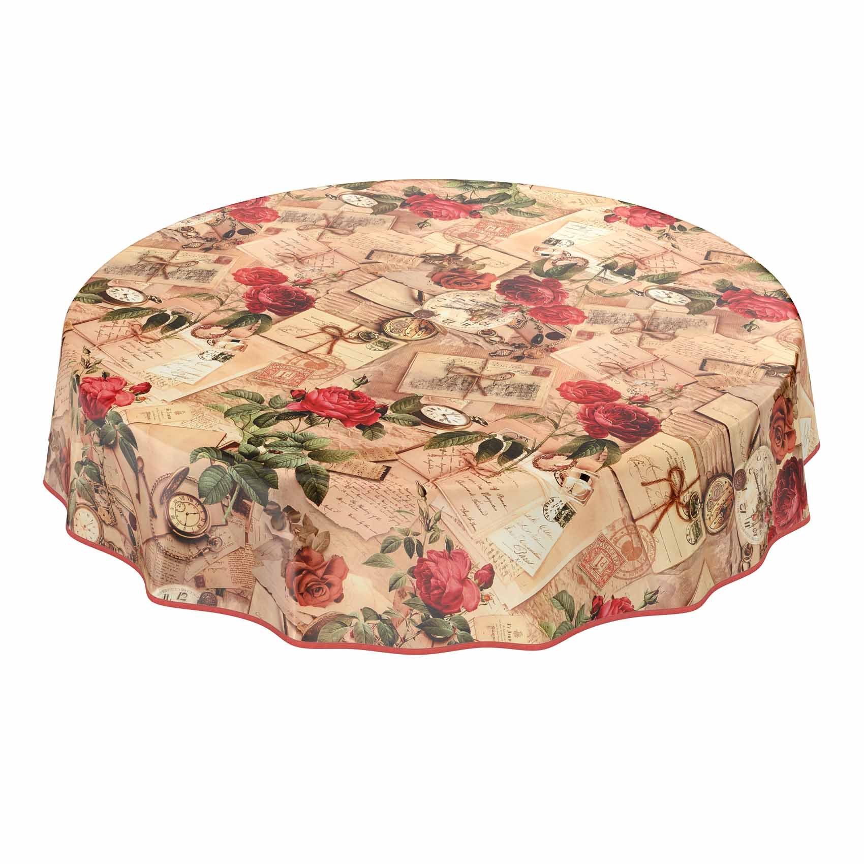 ANRO Tischdecke Wachstuchtischdecke Gartentischdecke Wachstischdecke (Einzelstück 1-tlg), Glatt 140x100cm wasserabweisend mit Saum – Bild 5 von 5