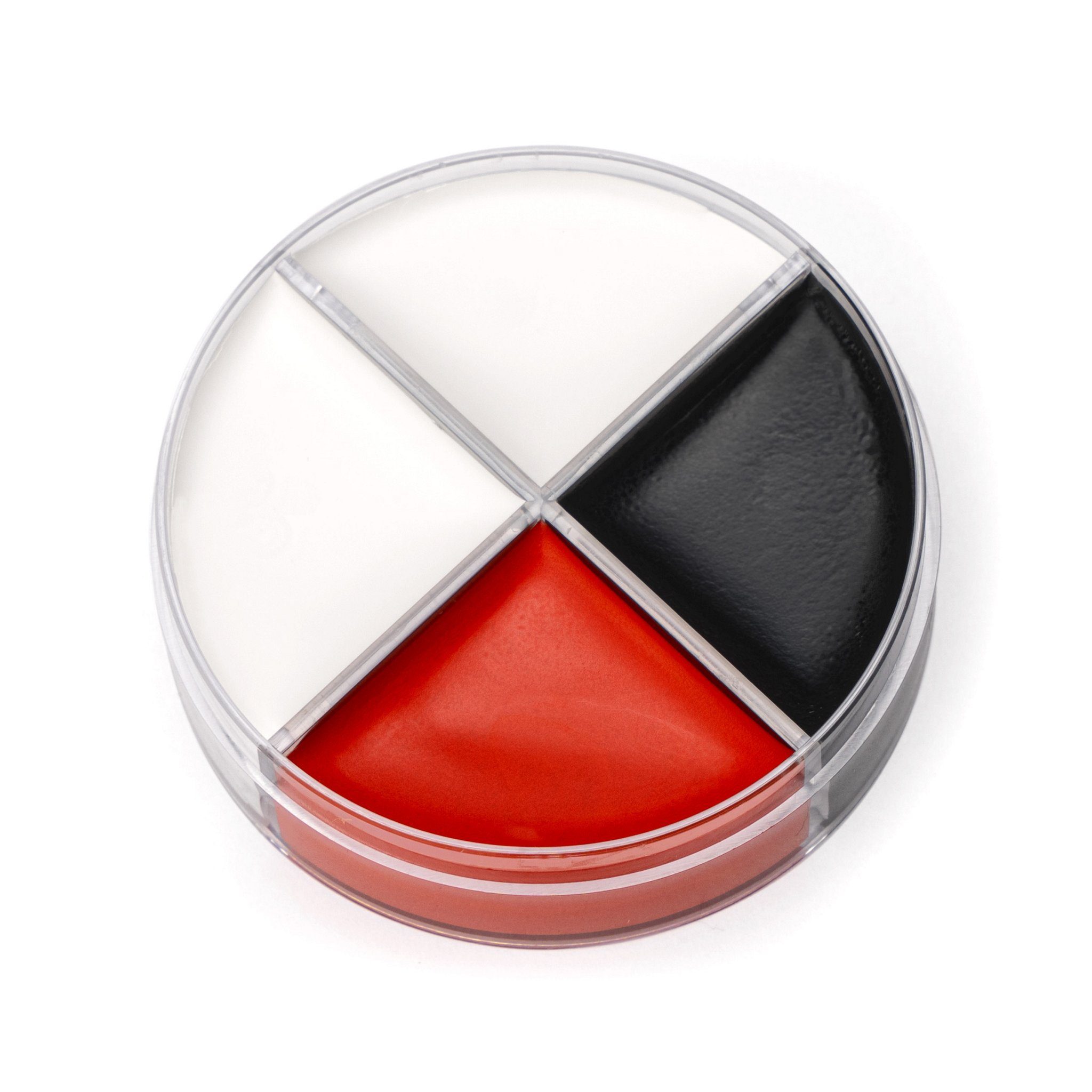 Kryolan GmbH Theaterschminke Creme Schminke schwarz-weiß-rot Make-up 15 ml, Voll deckende Cremeschminke auf Wachsbasis für Skelett, Joker, Dia de