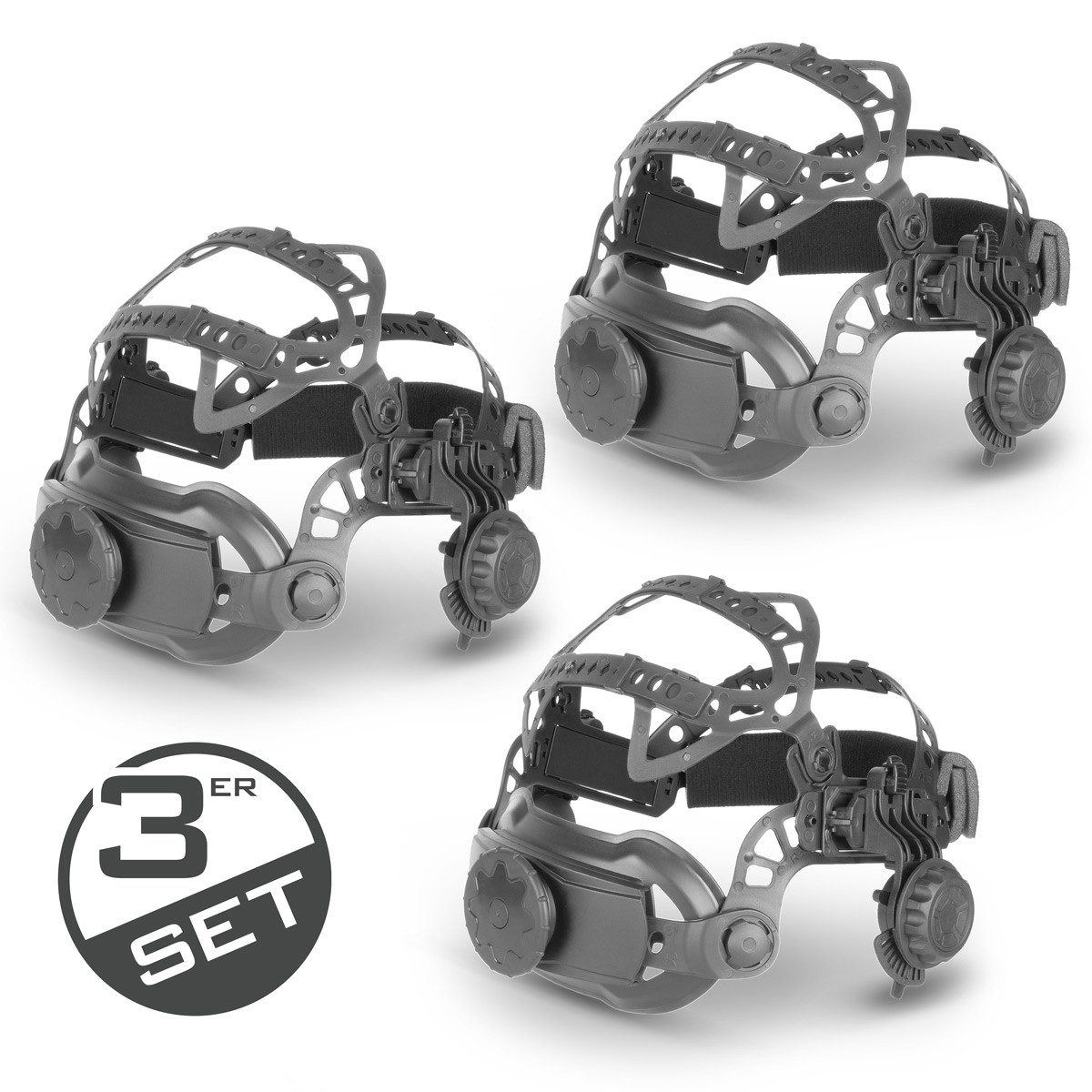 STAHLWERK Schweißhelm Kopfband für Schweißhelme 3er-Set 55-62 cm Kopfpolster Schweißband