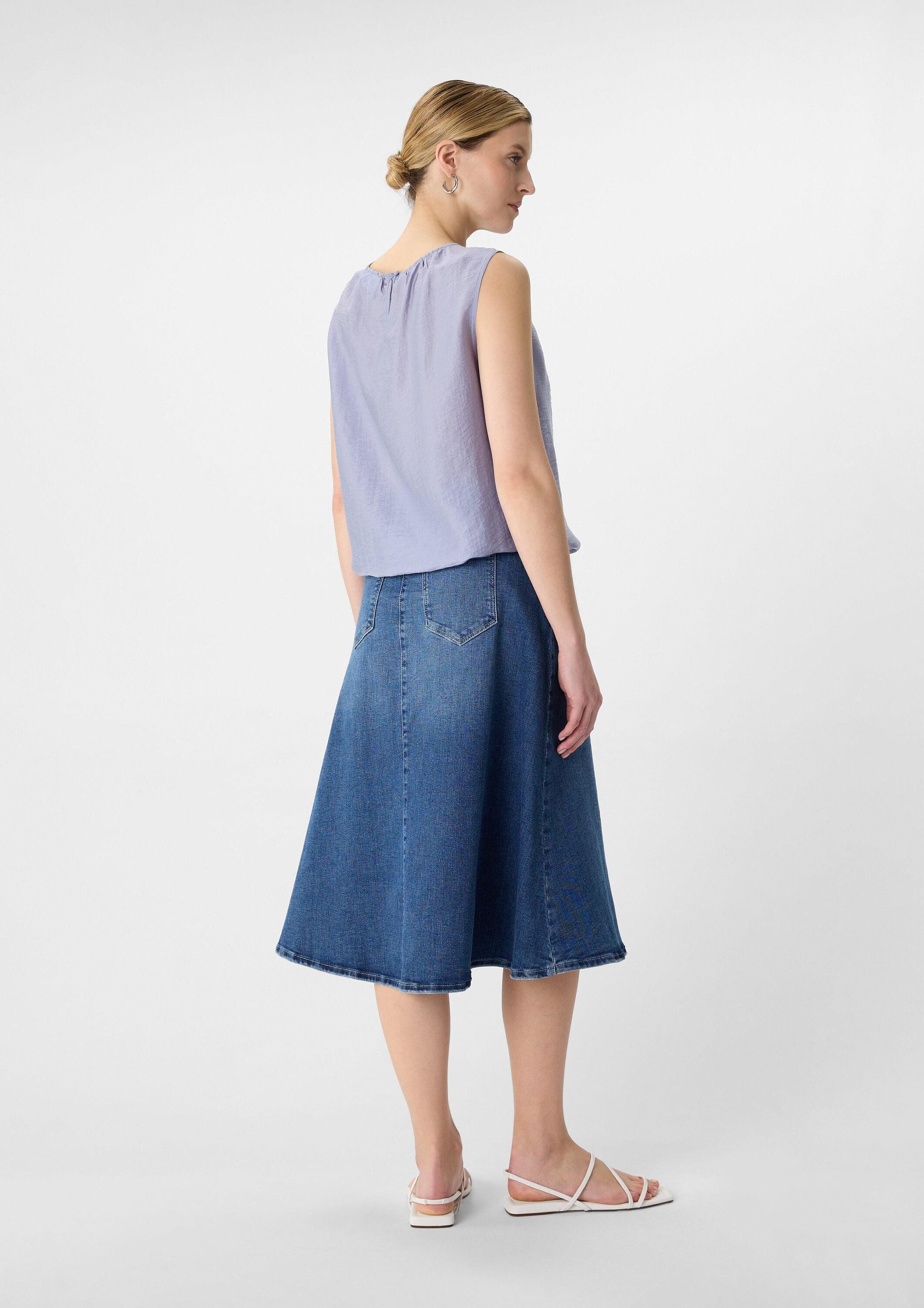 comma Blusentop Bluse Leichtes Blusentop aus Lyocellmix