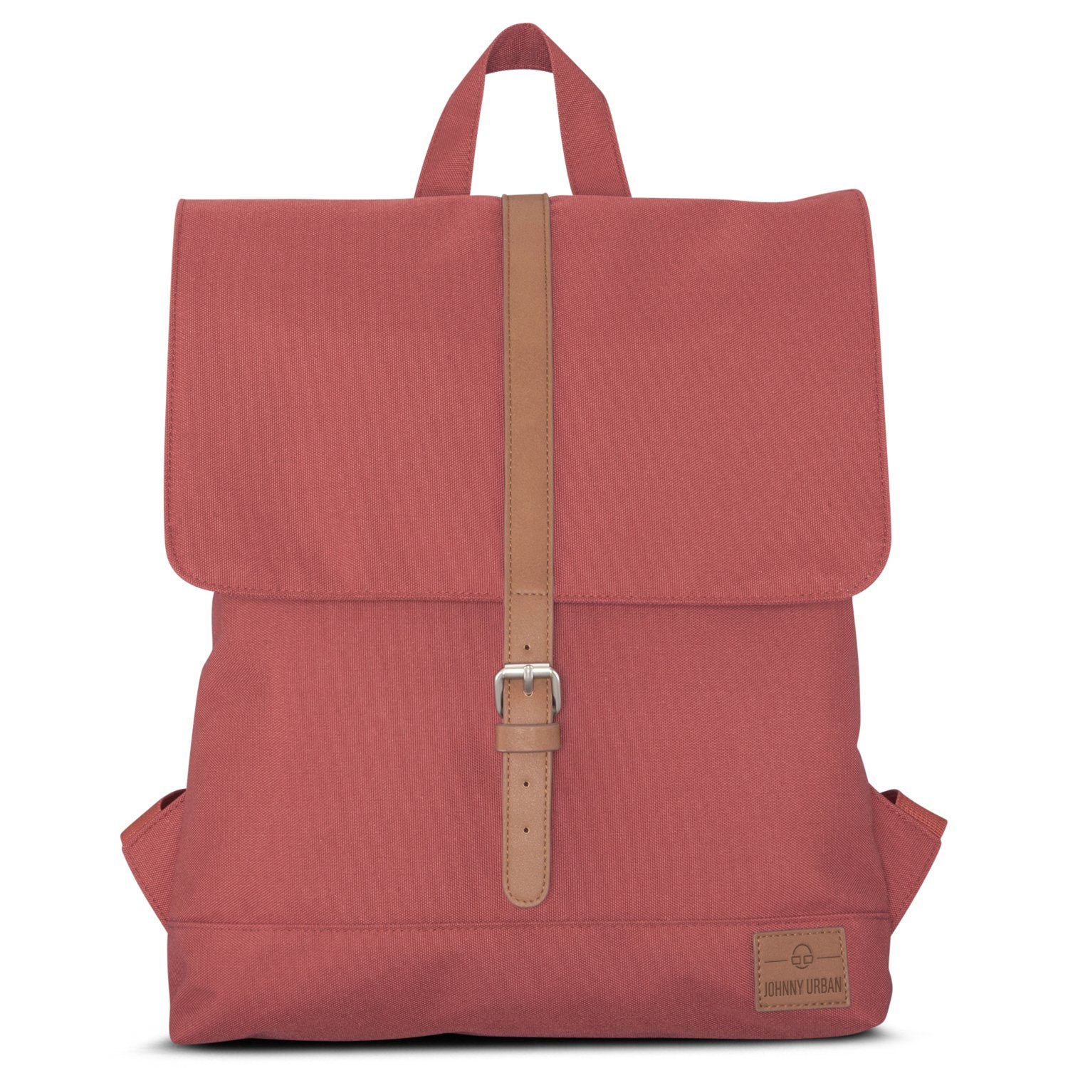 Johnny Urban Cityrucksack MIA Rucksack Damen, Tagesrucksack, Vordertasche, Laptopfach, Wasserabweisend rot-braun