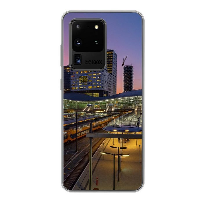 MuchoWow Handyhülle Bahnhof - Utrecht - Zug Phone Case Handyhülle Samsung Galaxy S20 Ultra Silikon Schutzhülle