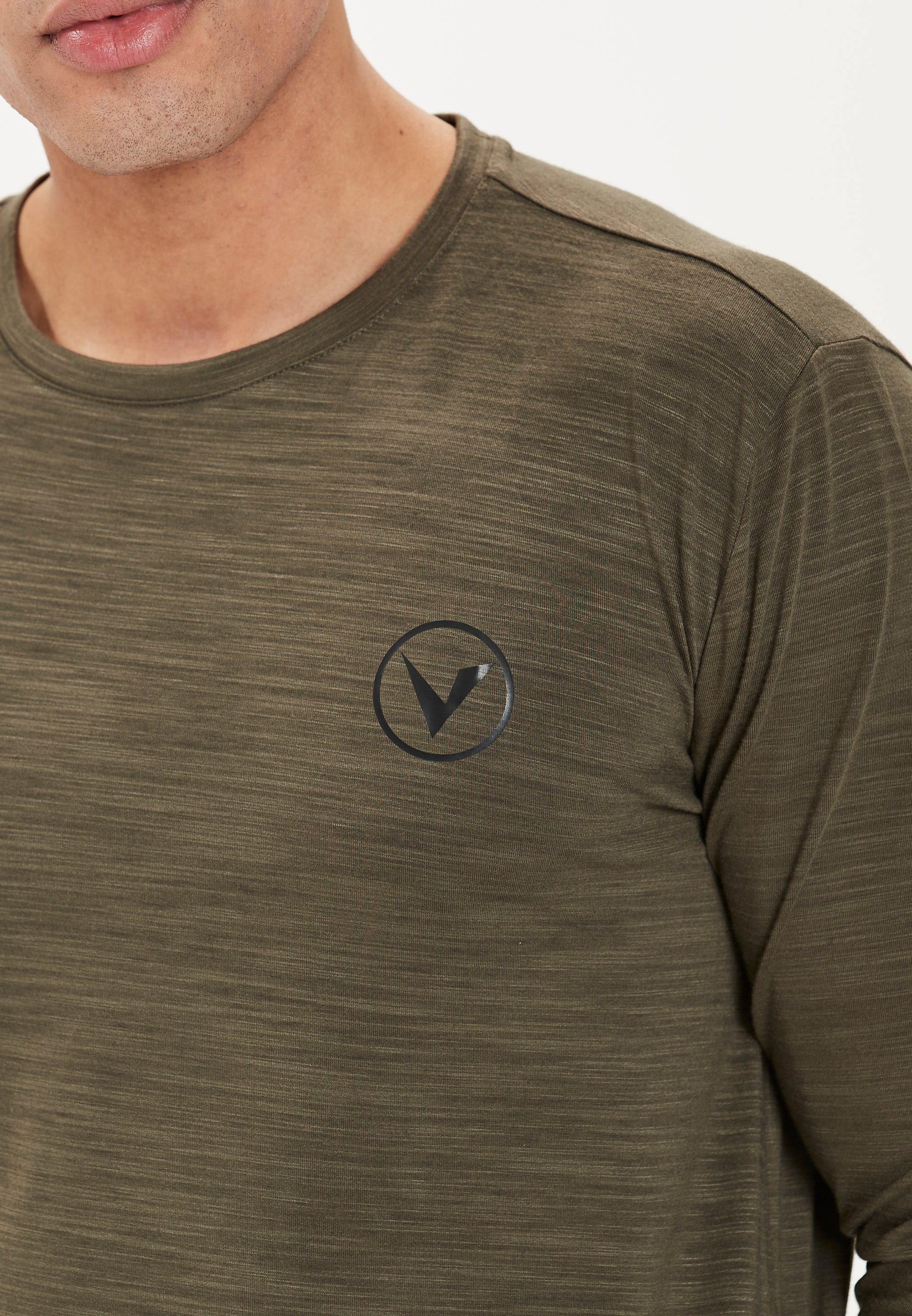 Virtus Langarmshirt JOKERS M mit Dry-Technologie (1-tlg) L/S Quick dunkelgrün-meliert innovativer