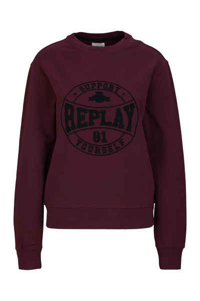 Replay Sweatshirt Sweatshirt - College Stickerei aus warmer und weicher Baumwolle