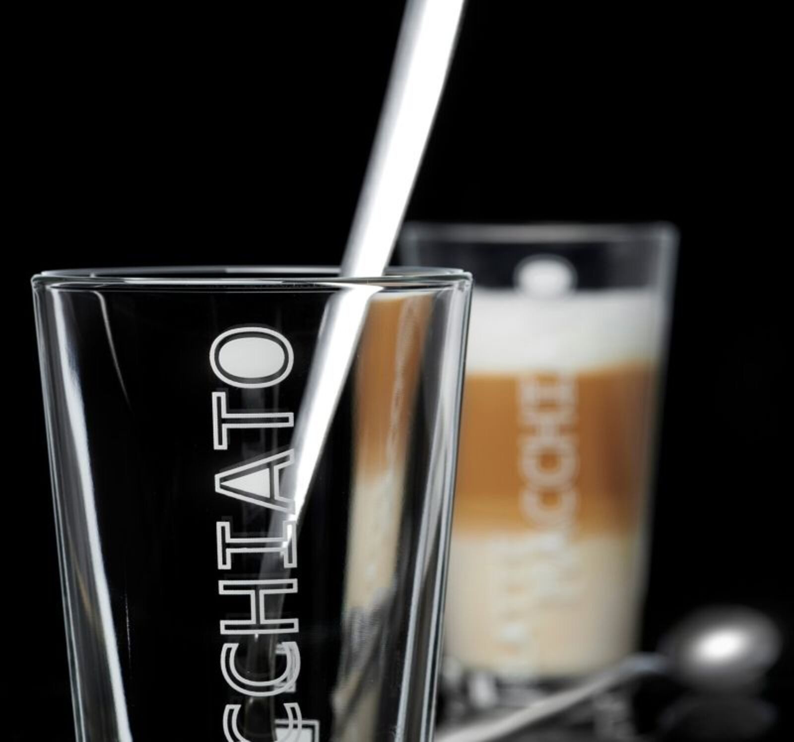 Ritzenhoff & Breker Latte-Macchiato-Glas Lena Latte Macchiato Gläser + Löffel 350 ml, 2-tlg., Glas – Bild 5 von 5
