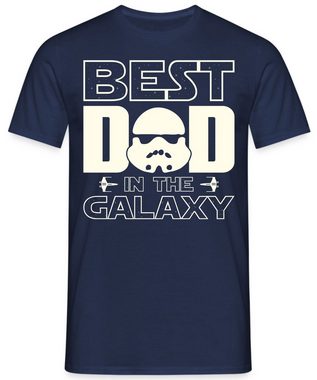 Quattro Formatee Kurzarmshirt Best Dad in the Galaxy - Papa Vatertag Vater Herren T-Shirt (1-tlg)