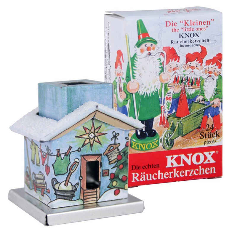 KNOX Räucherhaus Motivräucherhaus Waschhaus, inkl. 24 Mini-Räucherkerzen "Bunte Mischung"