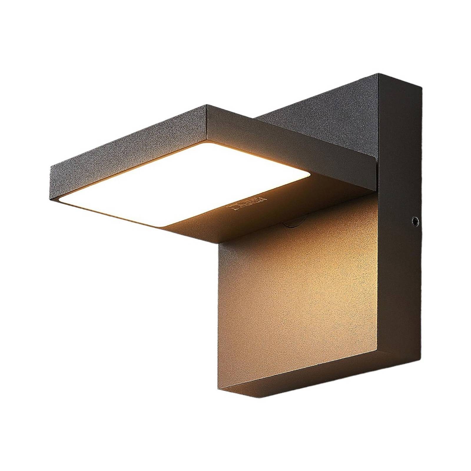Lucande Außen-Wandleuchte Silvan, 1 x 12 W LED, warmweiß