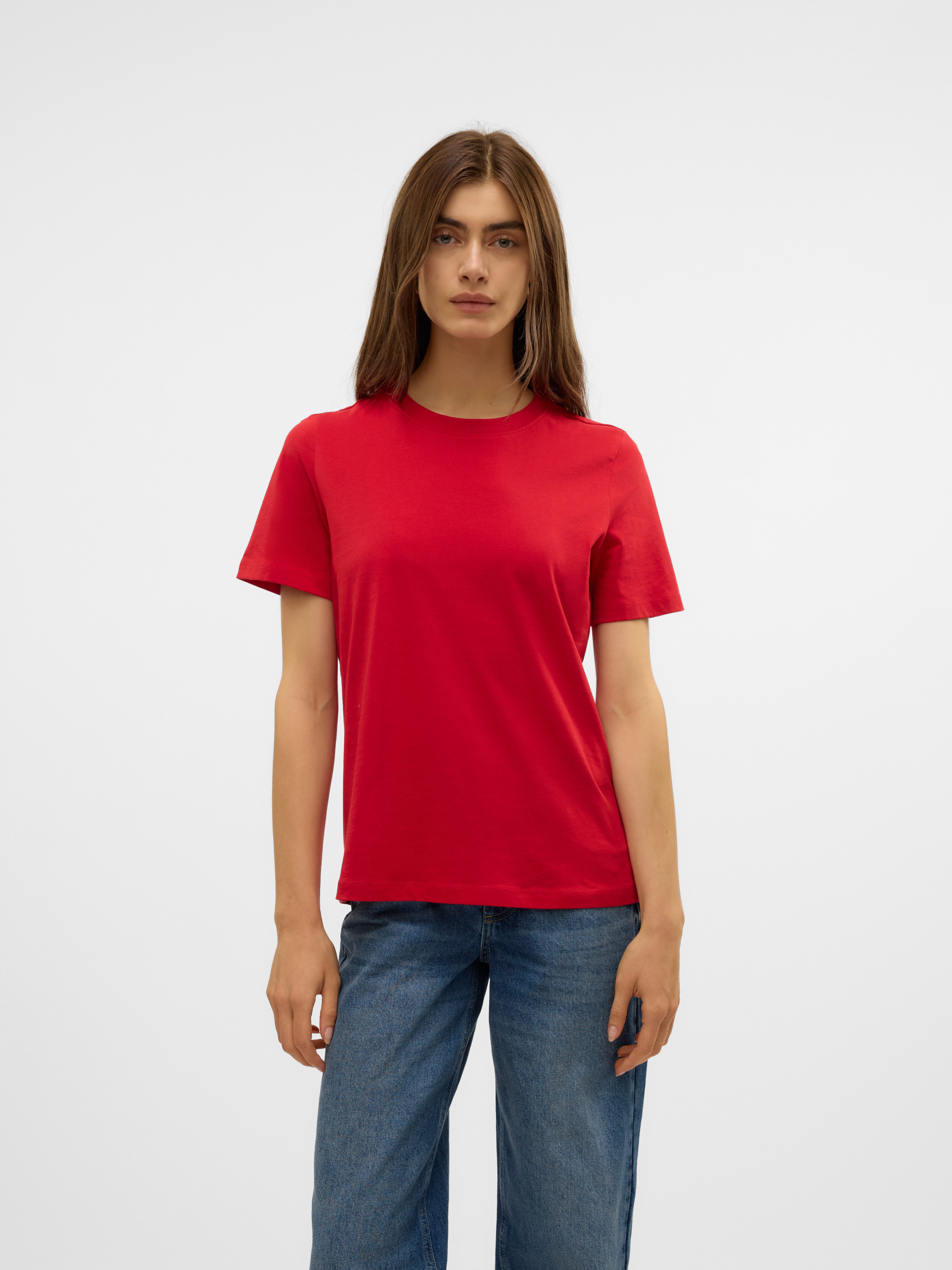 Vero Moda Kurzarmshirt VMPAULINA SS T-SHIRT günstig online kaufen