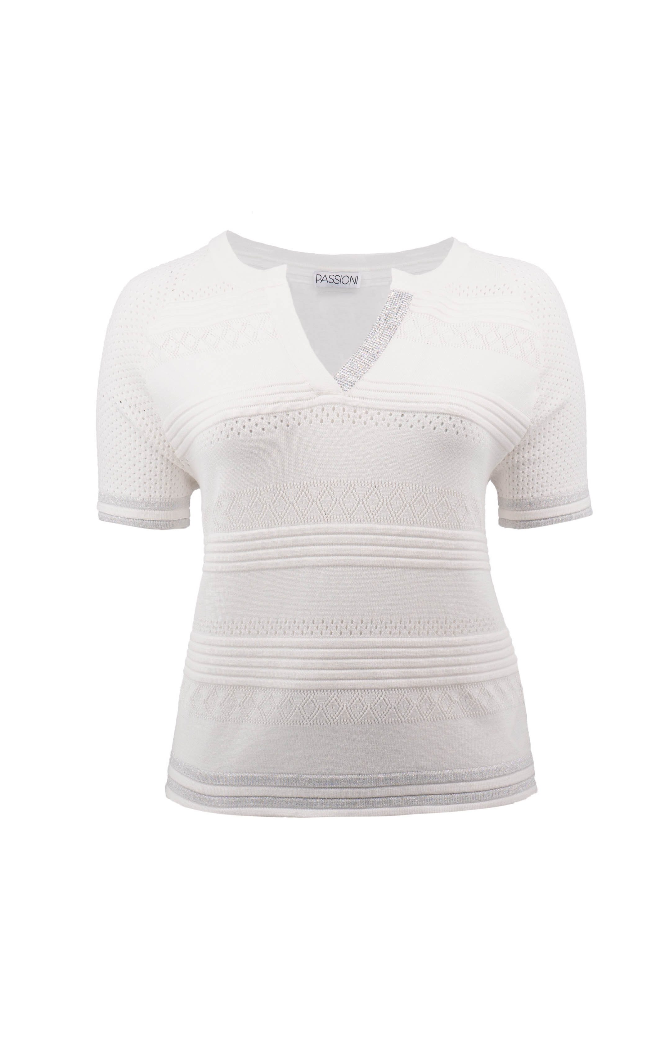 Passioni T-Shirt Oversized-Fit mit Strassdetails