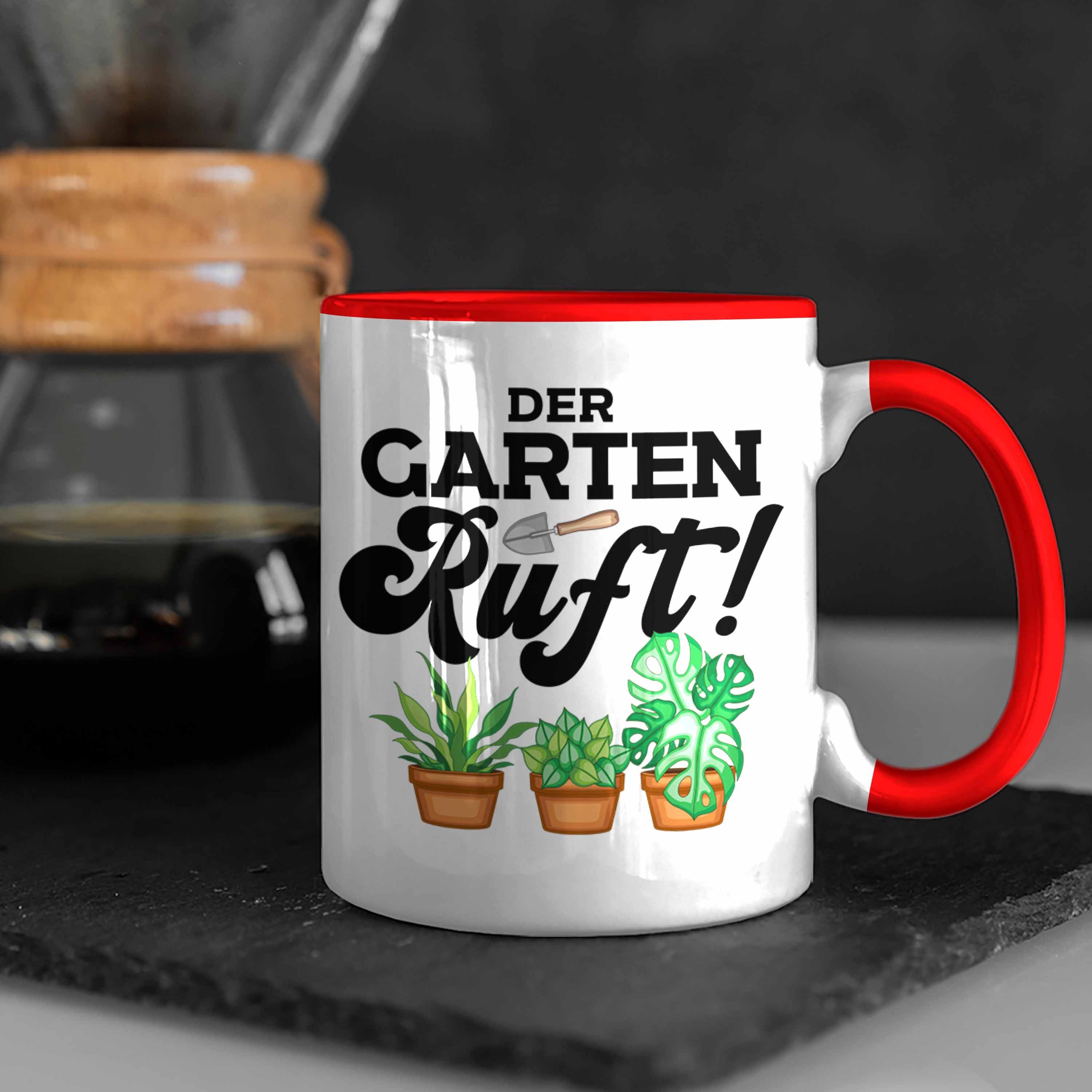 Hobbygärtner Trendation Grarten Kaffeetasse Tasse Der Tasse - Rot Oma Opa Gärtner Geschenk Ruft Trendation Geschenk Landschaftsgärtner