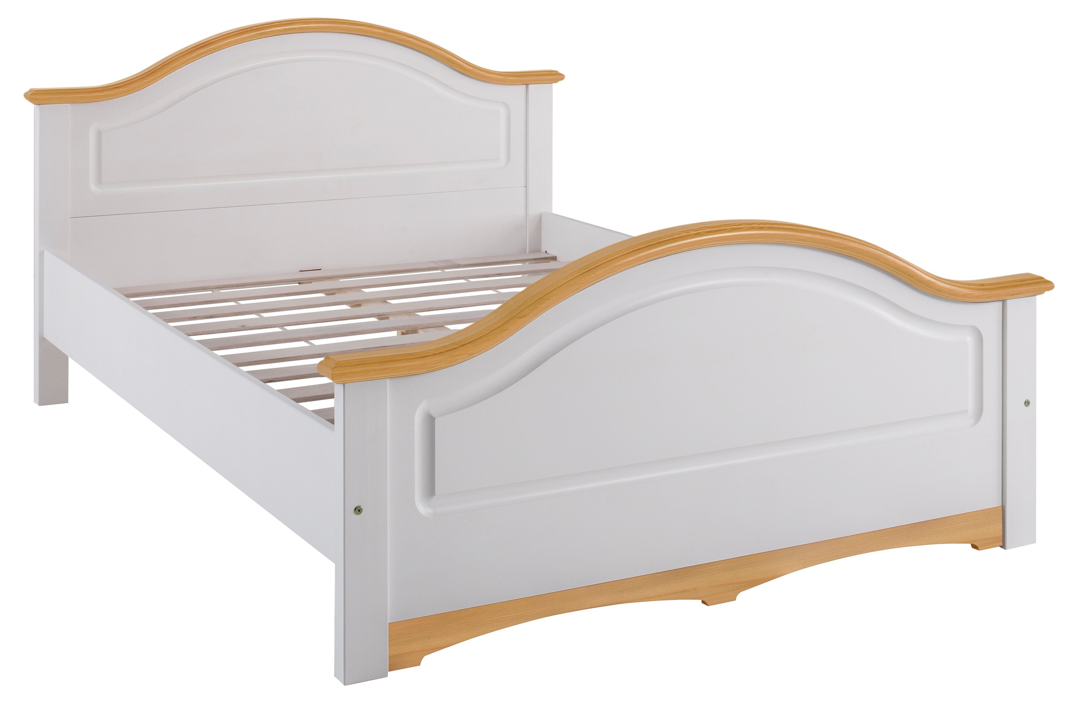 OTTO home Massivholzbett Konrad, hohe Belastbarkeit! FSC® zertifiziertes Massivholz (Breite/Belastbarkeit 180cm/220 KG, 140cm/180 KG), aus massivem Kiefernholz, FSC®-zertifiziert, INKLUSIVE Rollrost