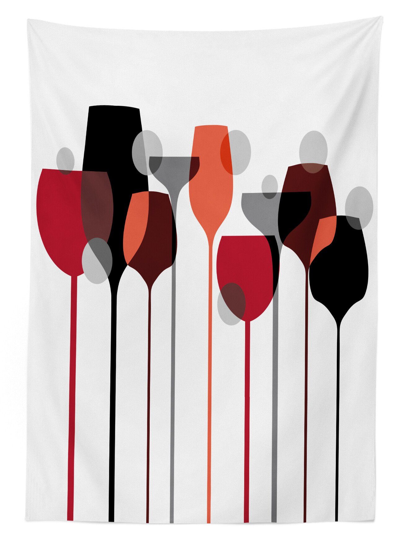 Farbfest Gläser den Bereich Abakuhaus Für Waschbar Wein geeignet Farben, Außen Klare abstrakte Tischdecke