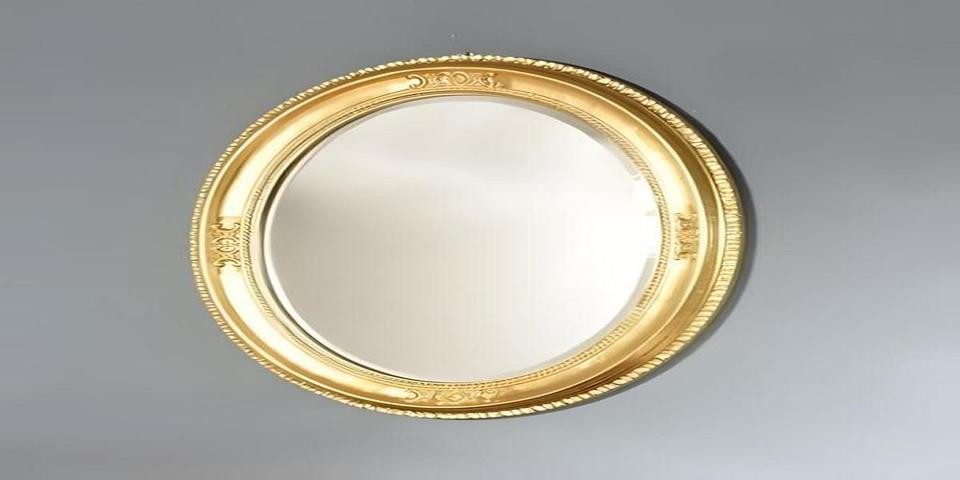 Xlmoebel Wandspiegel Ovaler Wandspiegel mit italienischem Rahmen im eleganten Design (Oval Rahmen), Hergestellt in Europa