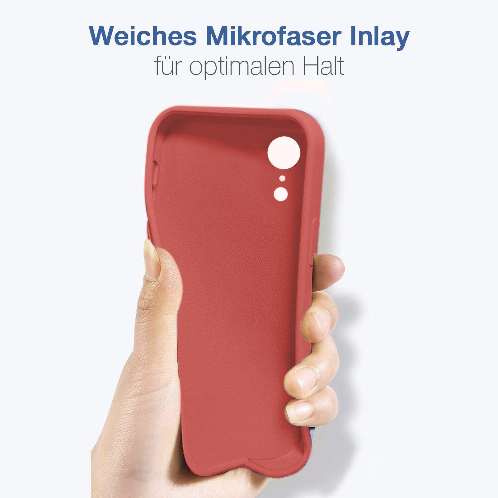 Tec-Expert Handyhülle SoftGrip Cover Hülle für Apple iPhone XR, Handy Case Bumper integrierter Kameraschutz flexibel