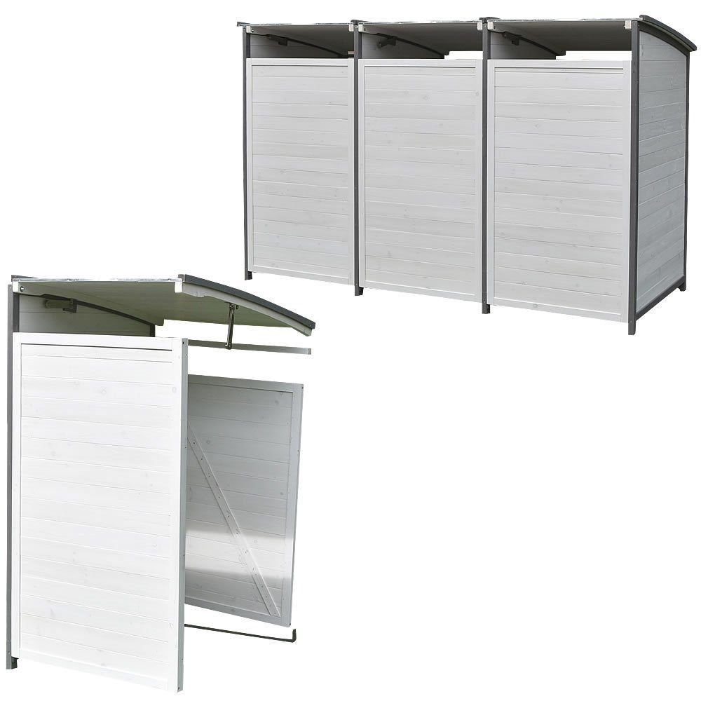 Melko Mülltonnenbox Anbaubox Mülltonnenbox Mülltonnenverkleidung Mülltonne 240L Gartenbox (Stück, 1 St., Set), Vorimprigniert