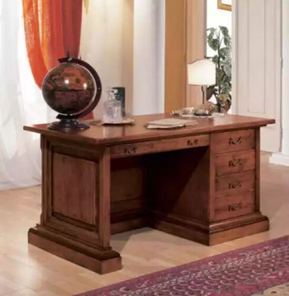 Holzmöbel Schreibtisch Schreibtisch), in Klassischer Luxuriöse Tisch Möbel Made (1-St., JVmoebel Büromöbel Schreibtisch Italy