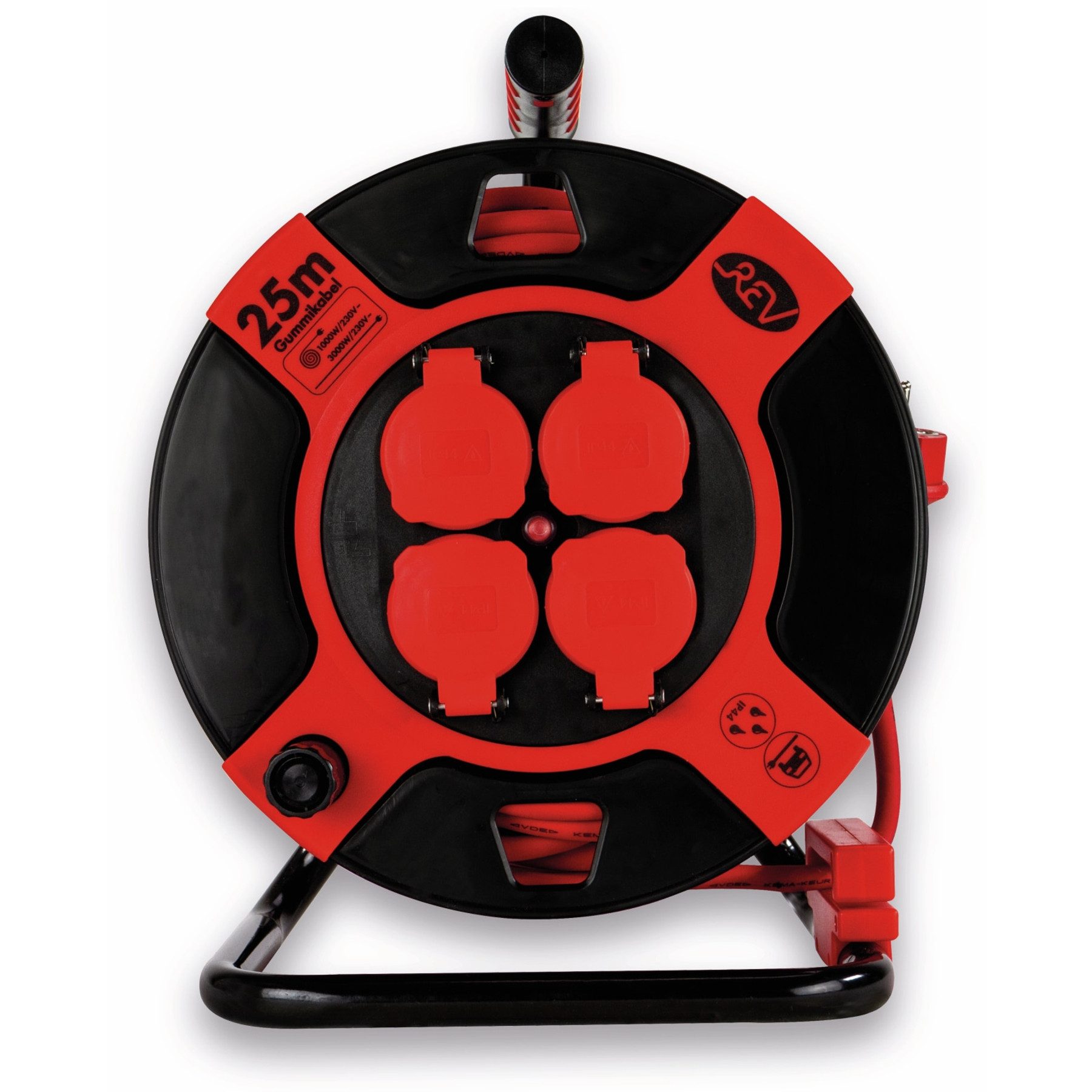 REV REV Kabeltrommel H07RN, 4-fach, 25 m Kabeltrommel